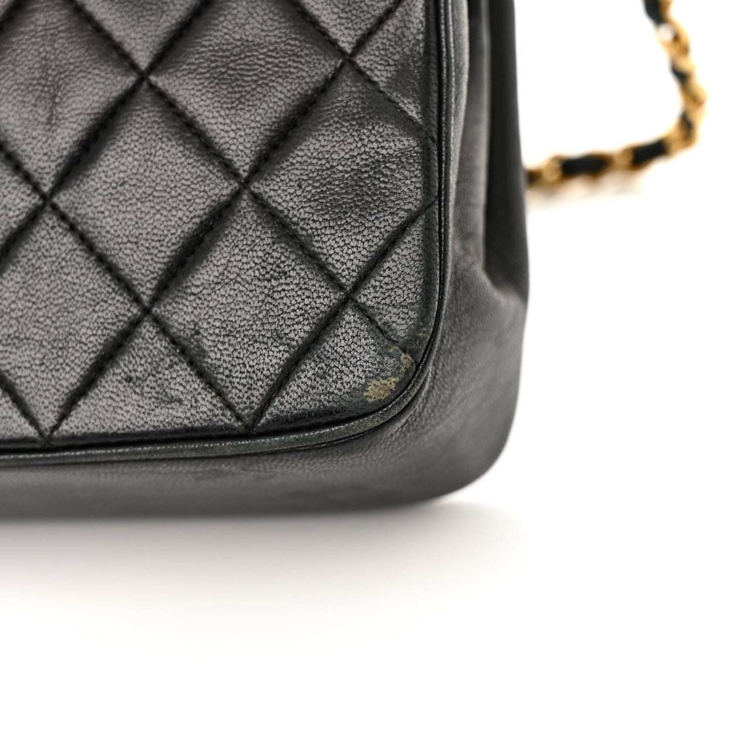 Lambskin Quilted Medium Single Flap Black