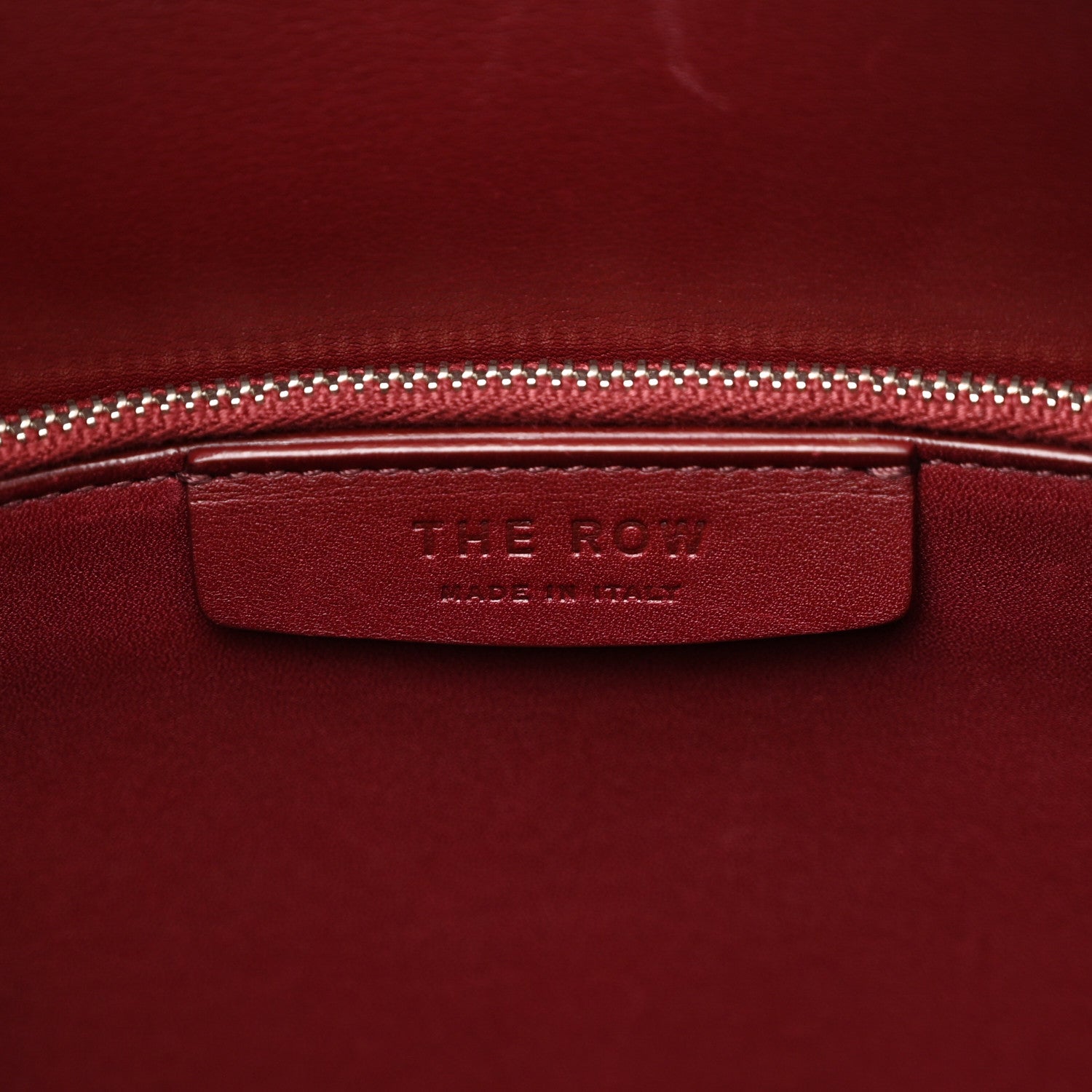The Row Calfskin Lux Satchel Burgundy 6 of 11