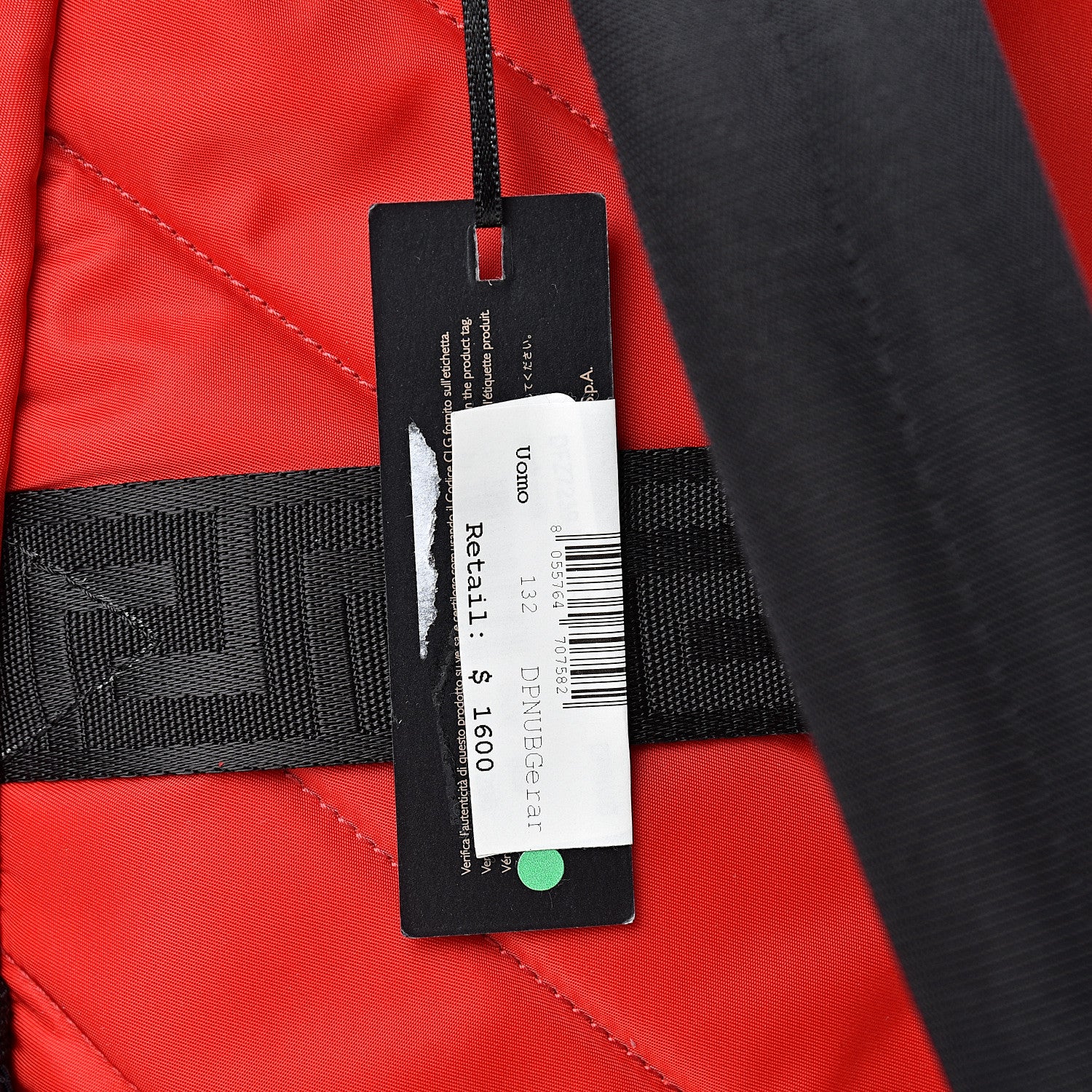 Versace Nylon Palazzo Backpack Red Black 9 of 9