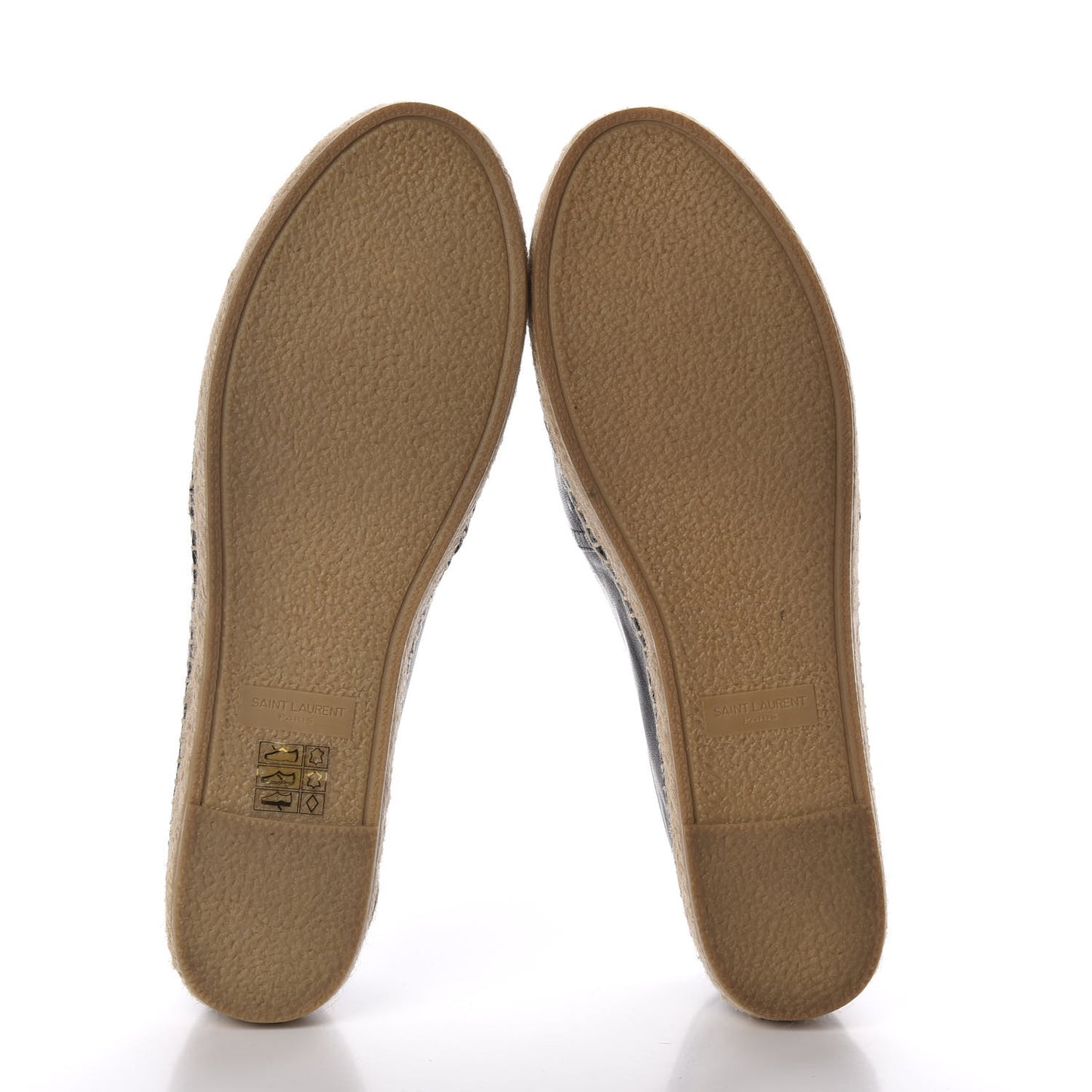 Nappa Embossed Stars Espadrilles 39 Black