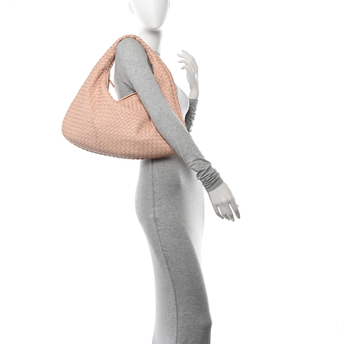 Nappa Intrecciato Veneta Hobo Flamingo