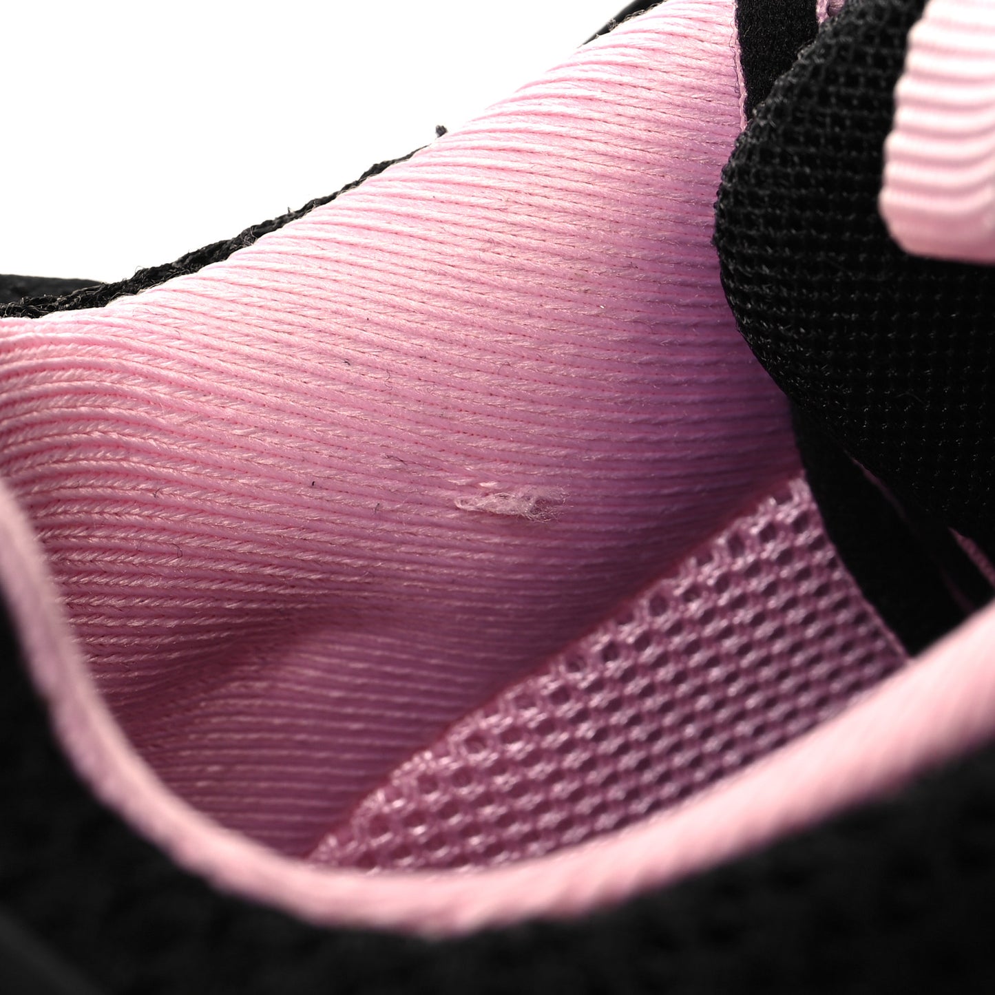 Mesh Nylon Bi-Color Womens Track Sneakers 38 Black Pink