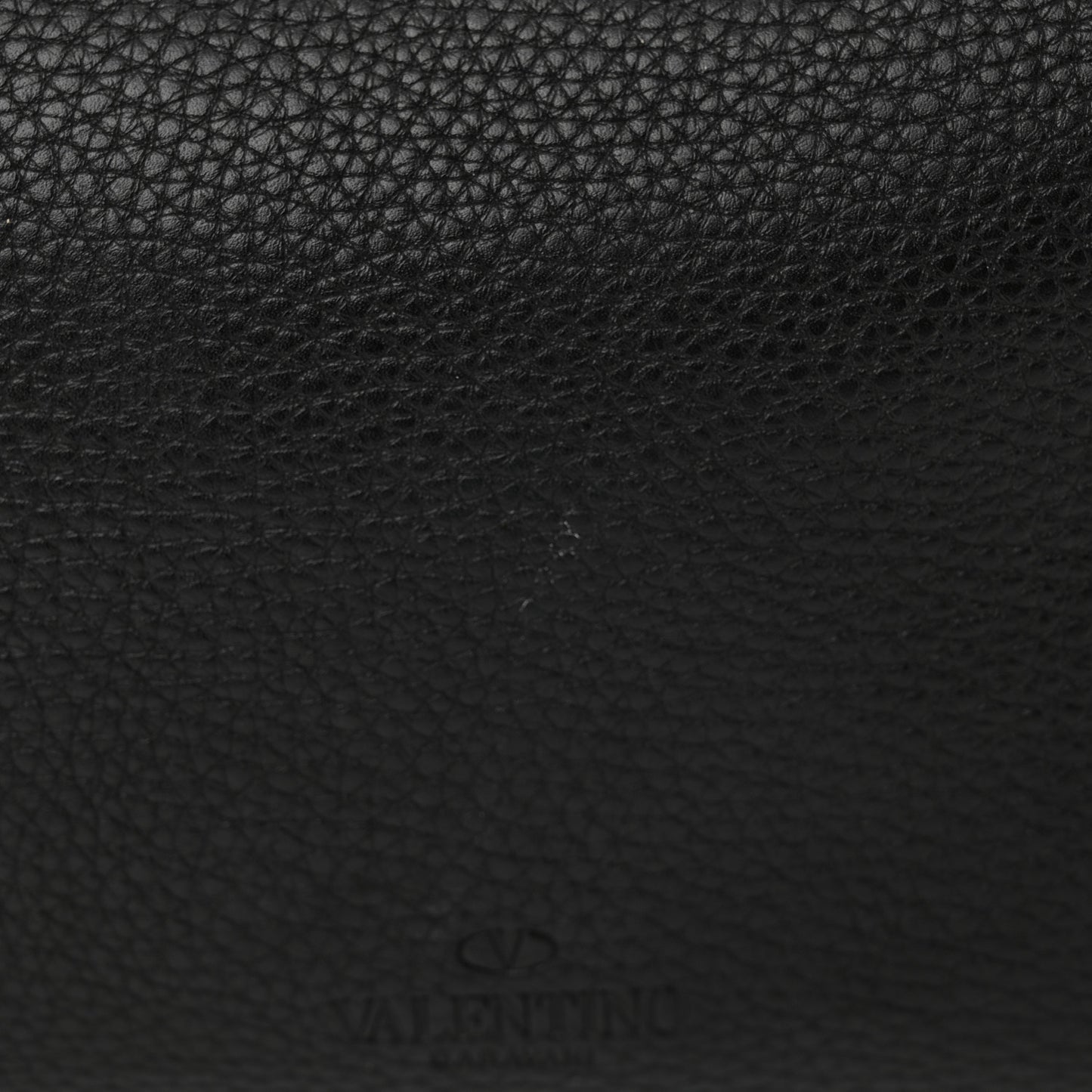 Grained Calfskin Rockstud Shoulder Tote Black