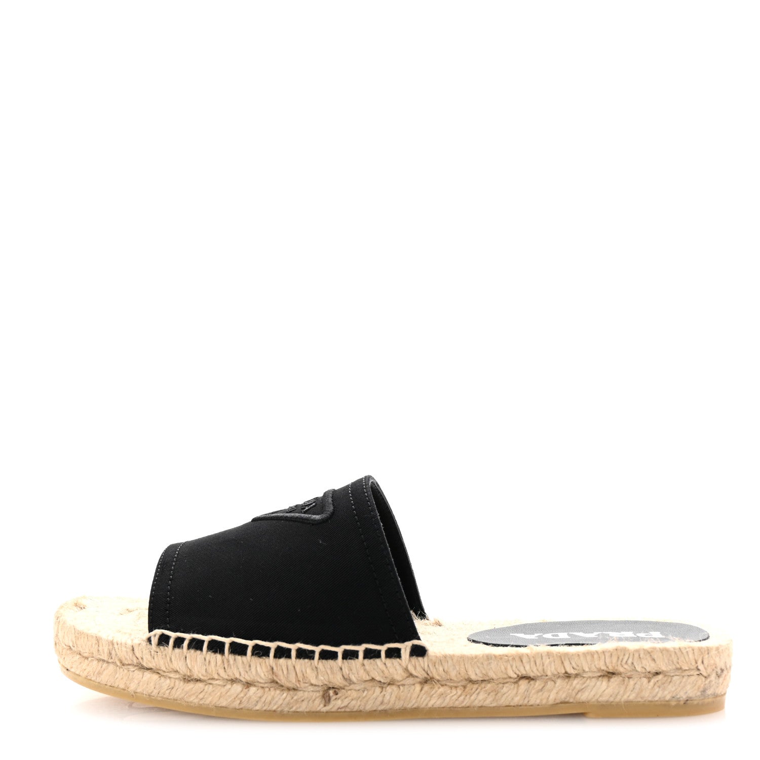 Prada Canvas Gabardine Triangle Logo Espadrilles Sandals 36  display picture 1