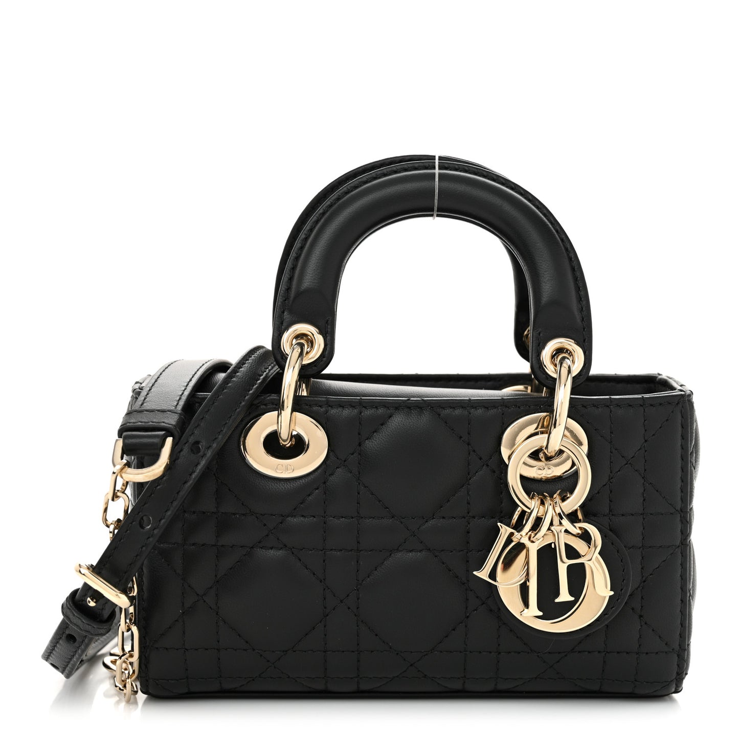 Lambskin Cannage Micro Lady D-Joy Black