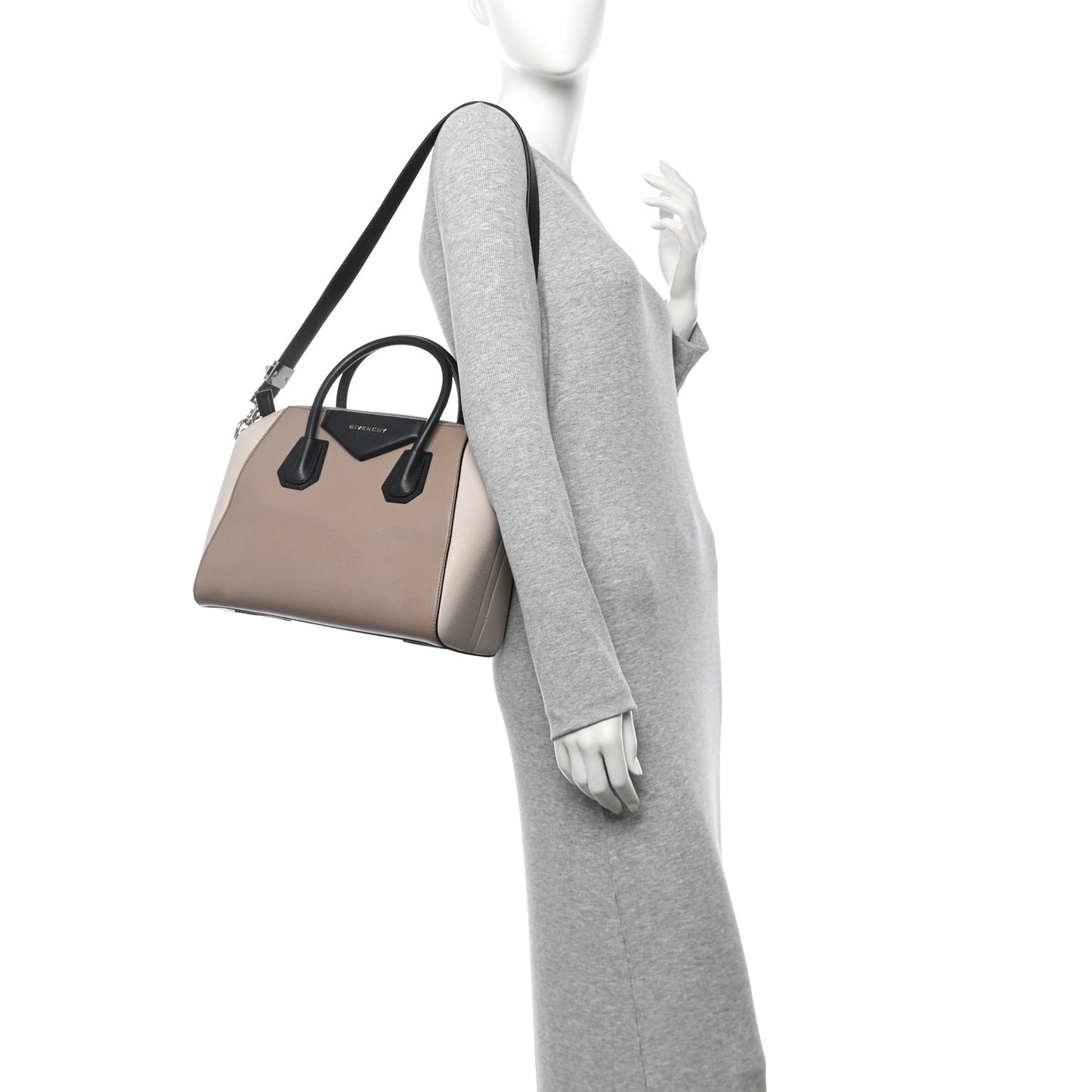 Sugar Goatskin Mini Tri-Color Antigona Linen