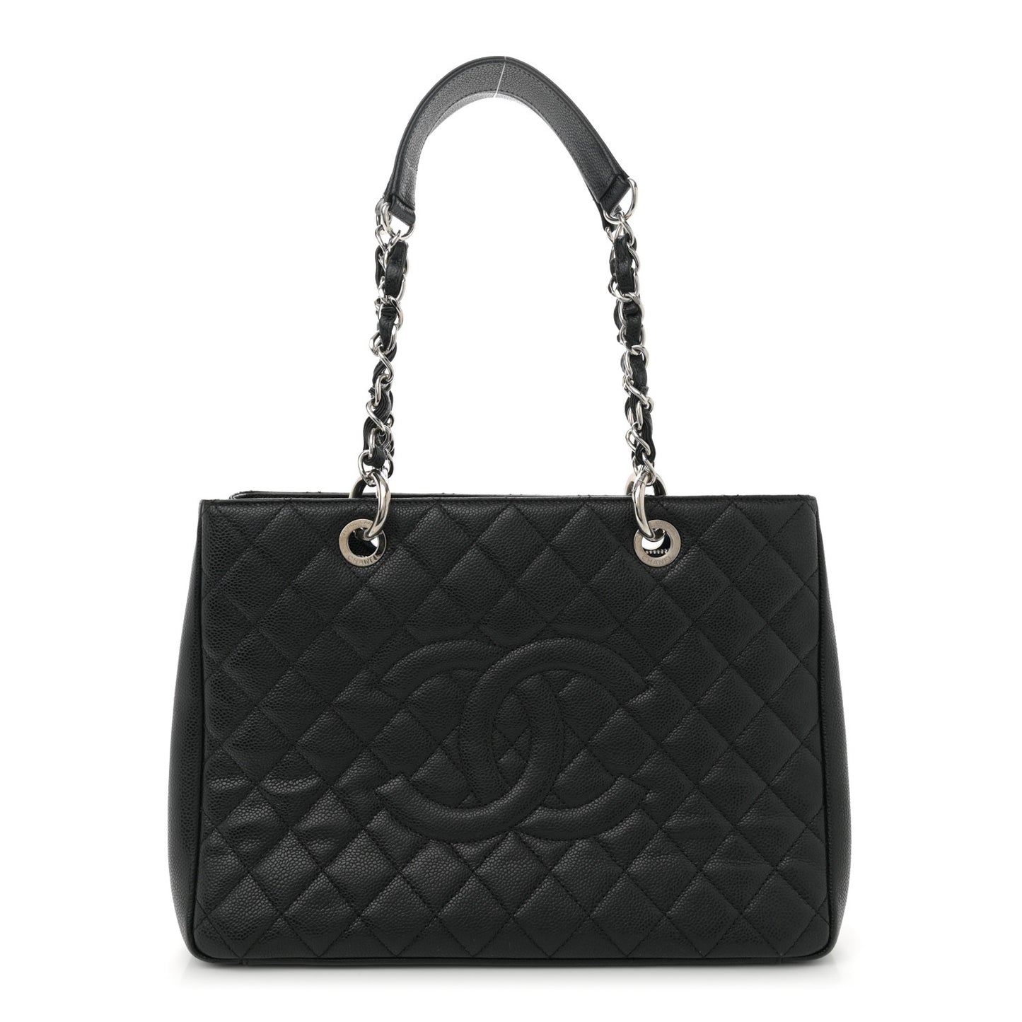 Caviar Quilted Grand Shopping Tote GST Black