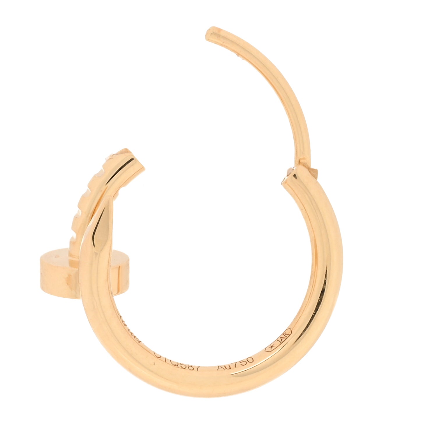 18K Yellow Gold Juste Un Clou Single Hoop Earring