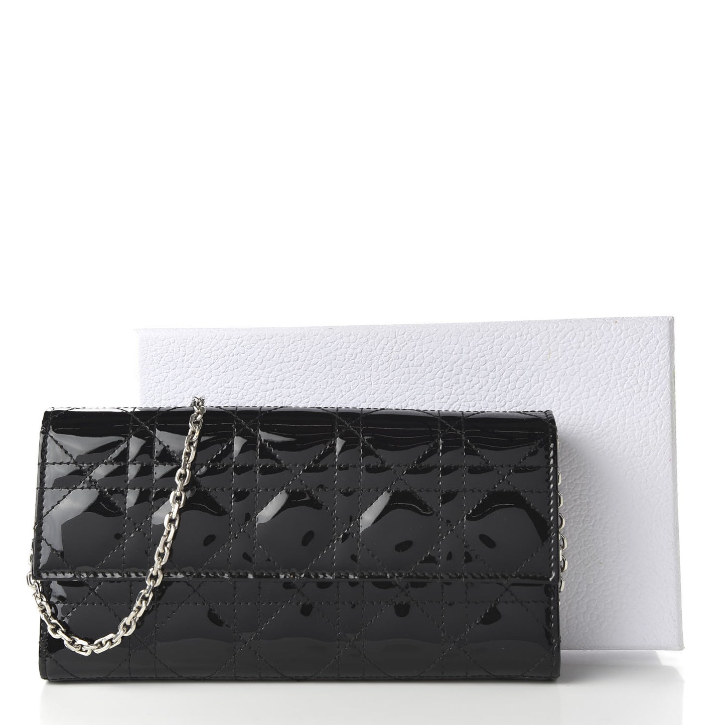 Patent Cannage Rendez-vous Chain Wallet Black