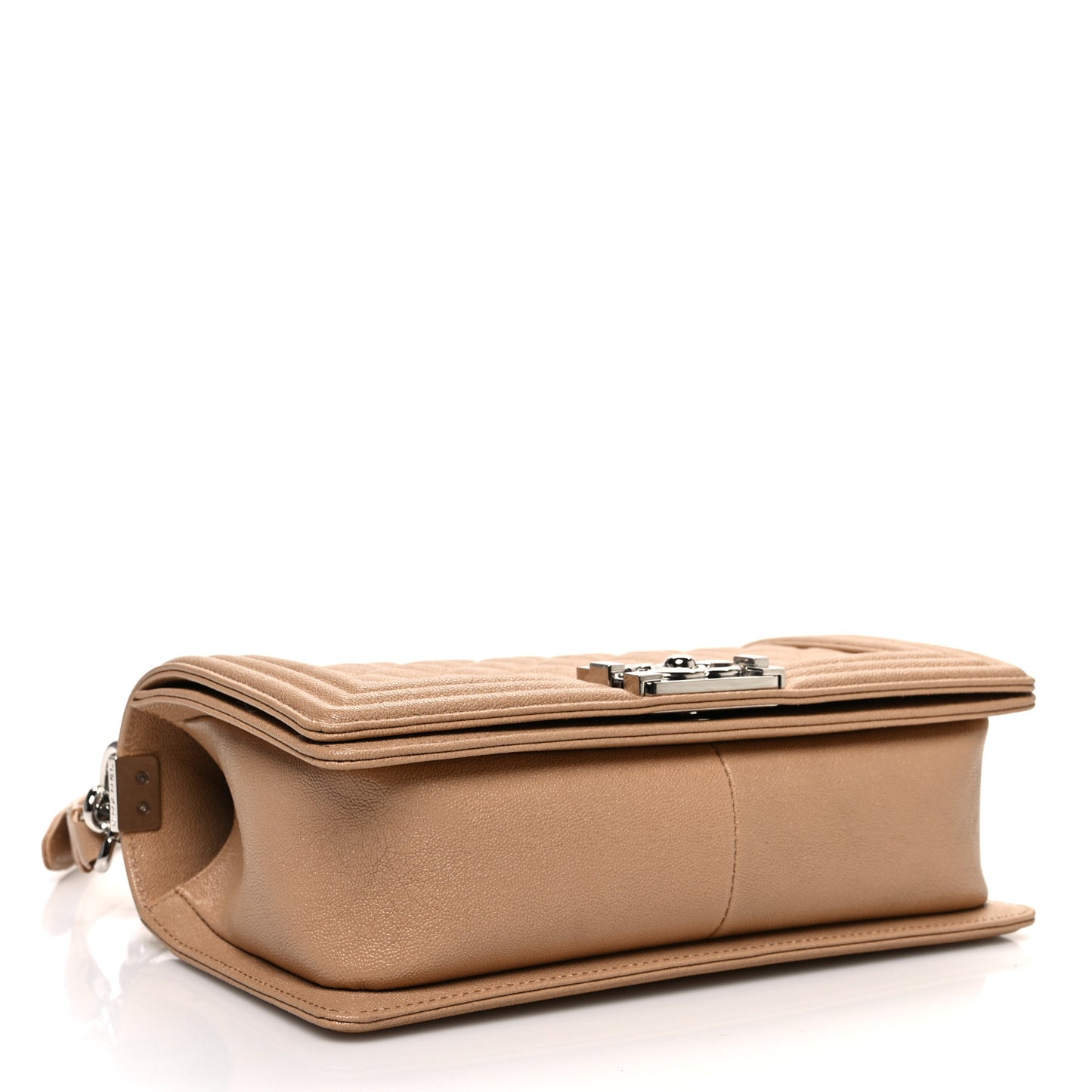 Caviar Quilted Medium Boy Flap Beige
