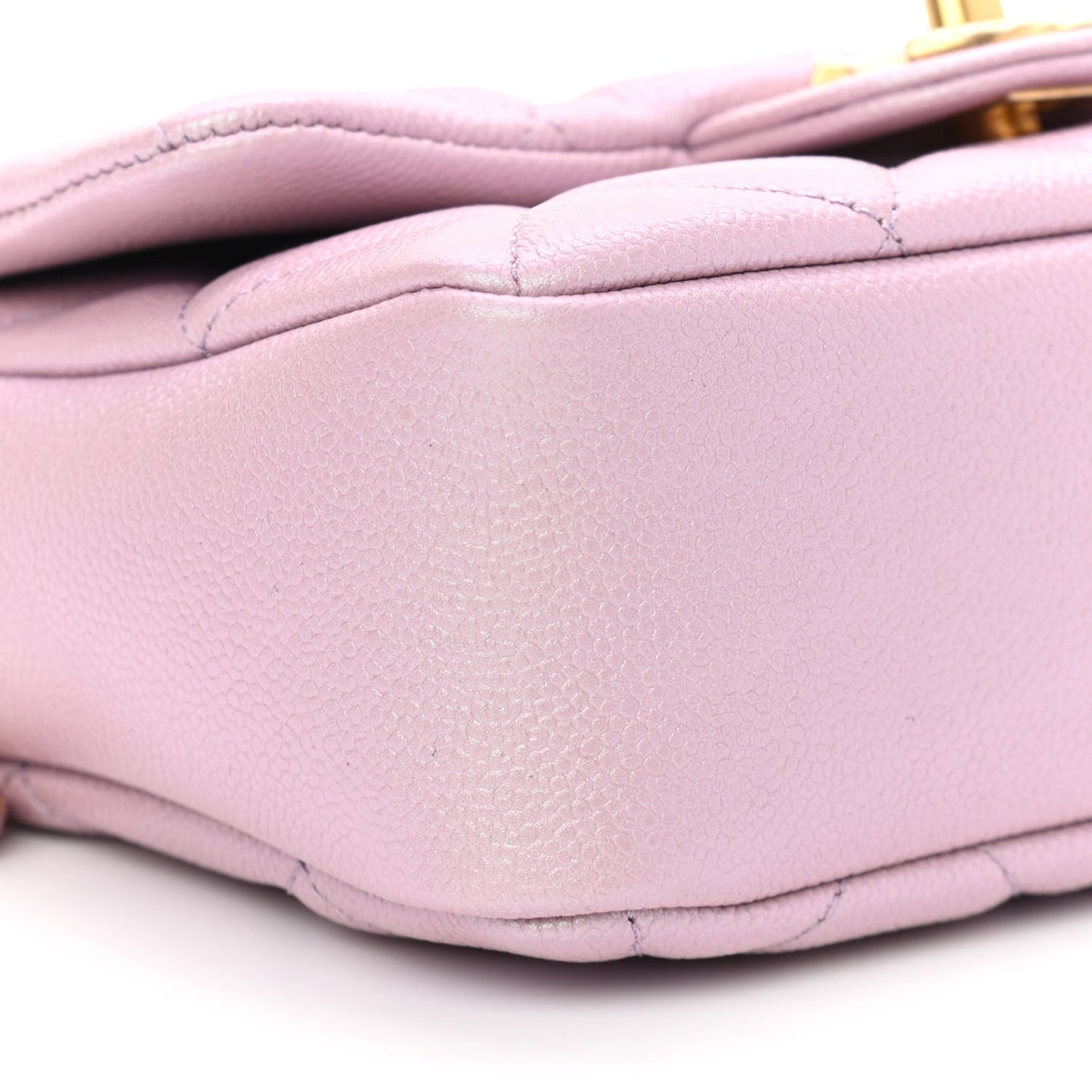 Iridescent Caviar Quilted Mini My Perfect Flap Pink