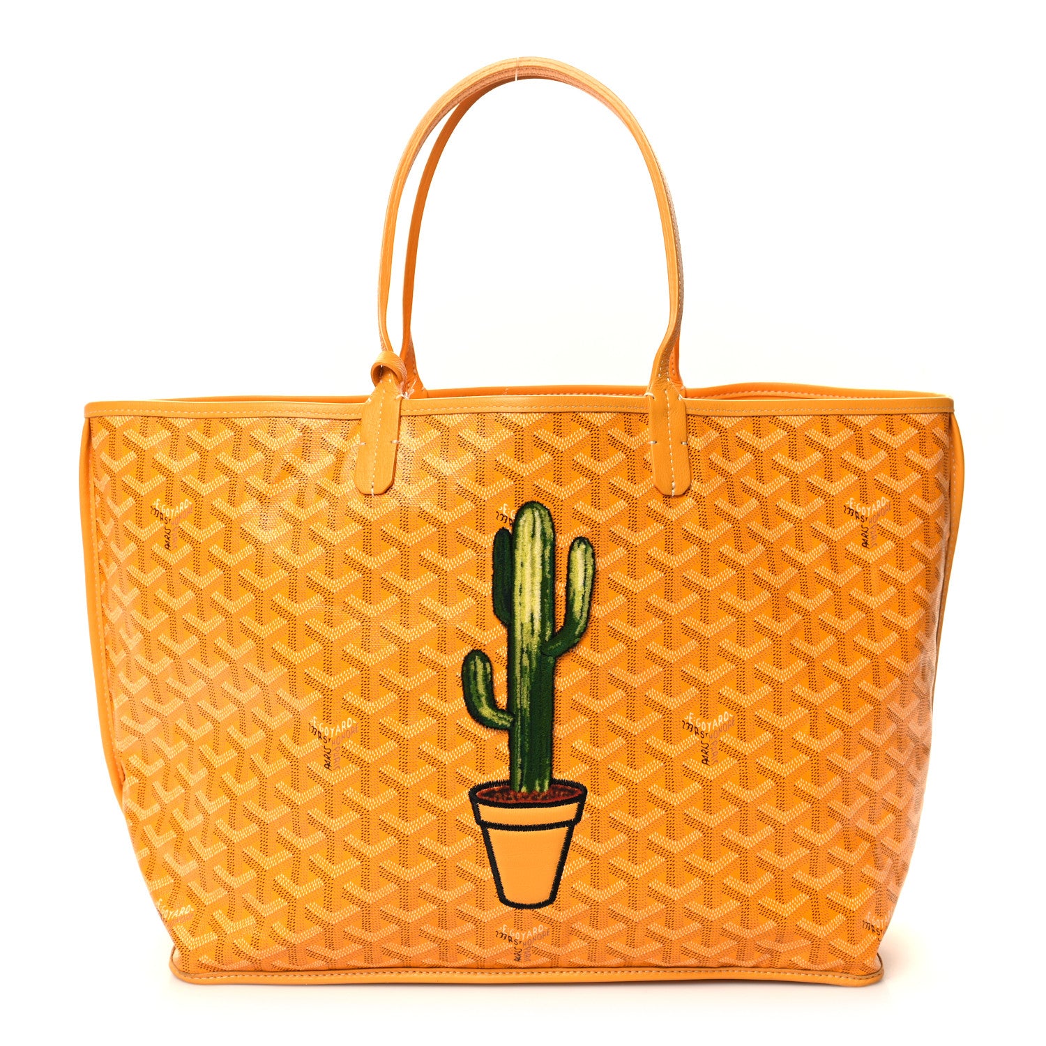 Goyard Goyardine Embroidered Cactus Reversible Anjou PM Yellow 1 of 18