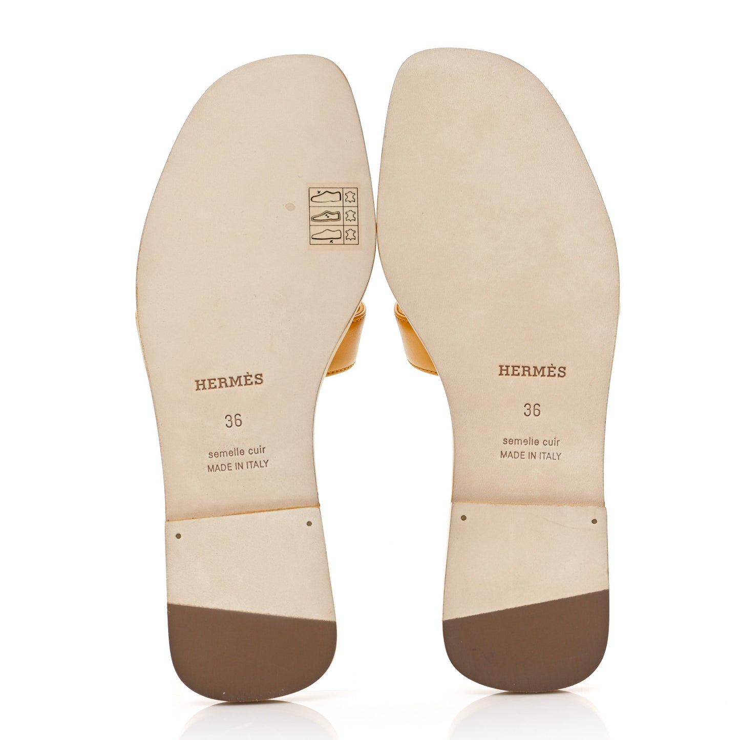 Calfskin Oran Sandals 36 Jaune Topaze