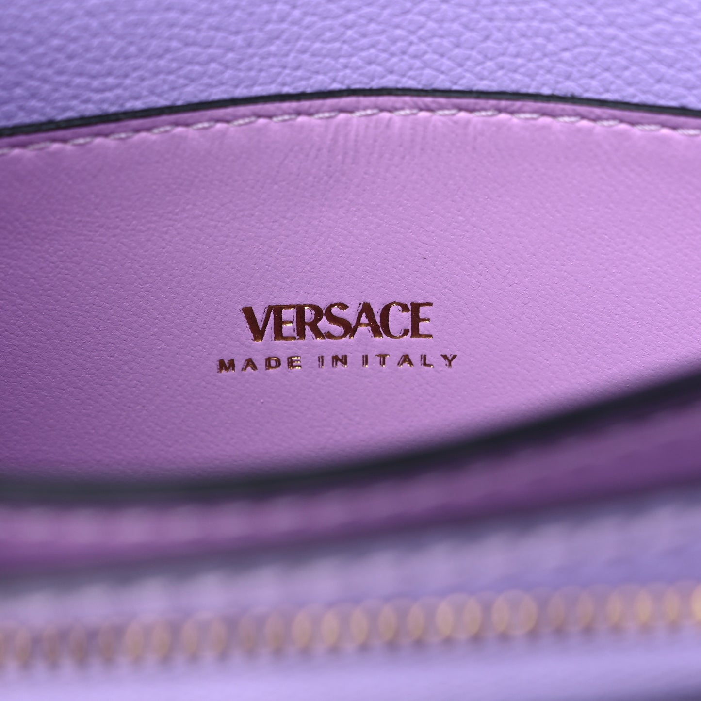 Grained Calfskin La Medusa Shoulder Bag Lilac
