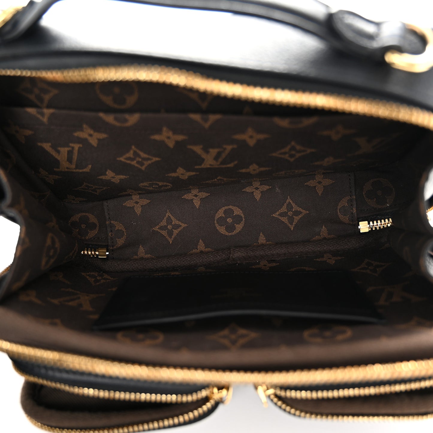 Calfskin Monogram Embossed Utility Crossbody Black