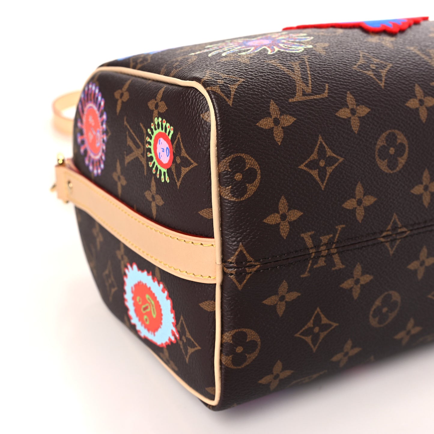 LV X YK Monogram Embroidered My Eternal Soul Speedy Bandouliere 25 Multicolor