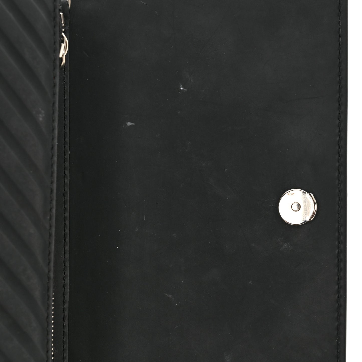 OFF WHITE Calfskin Diagonal Quilted Jitney 0.5 Crossbody Bag Black