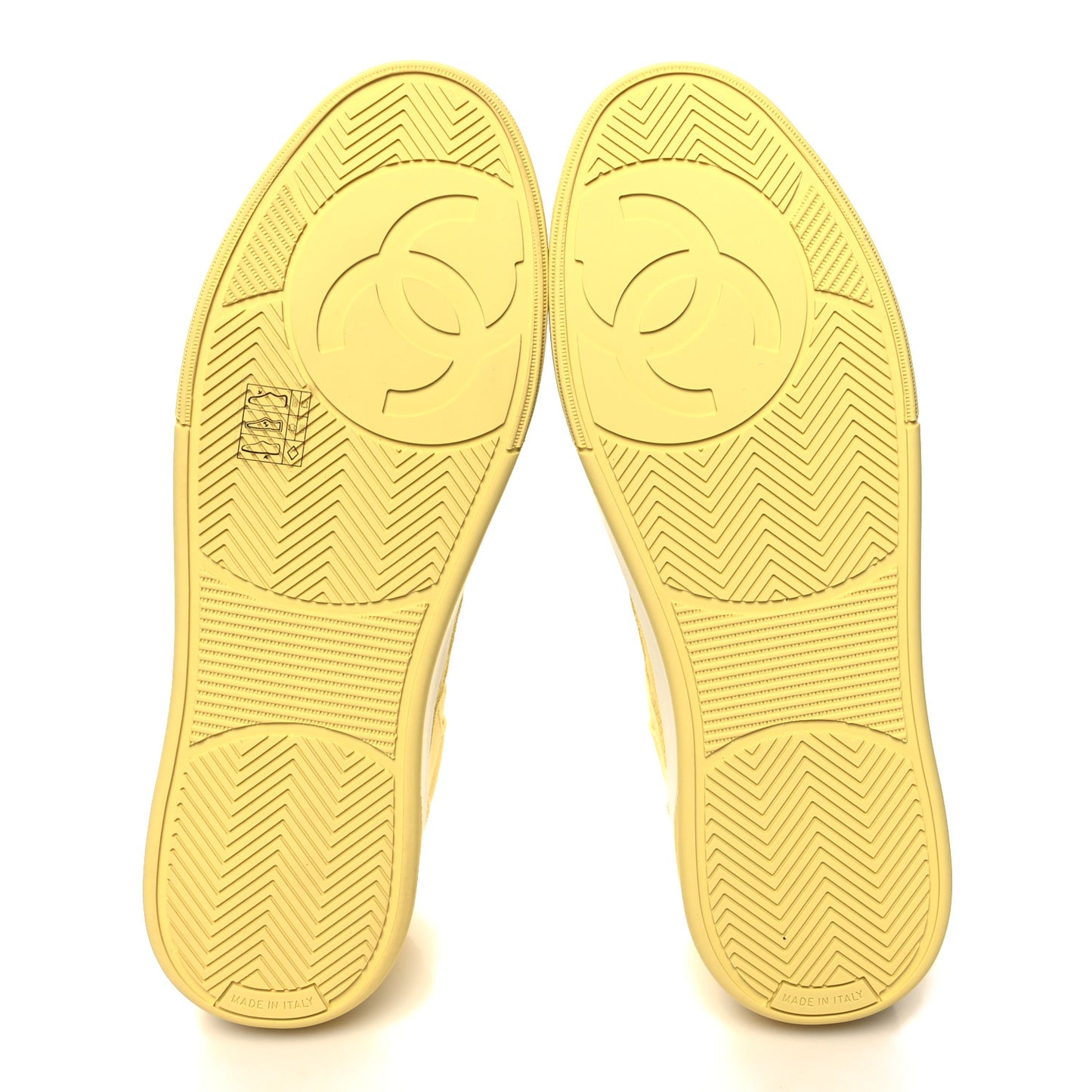Cotton Sneakers 40 Yellow White