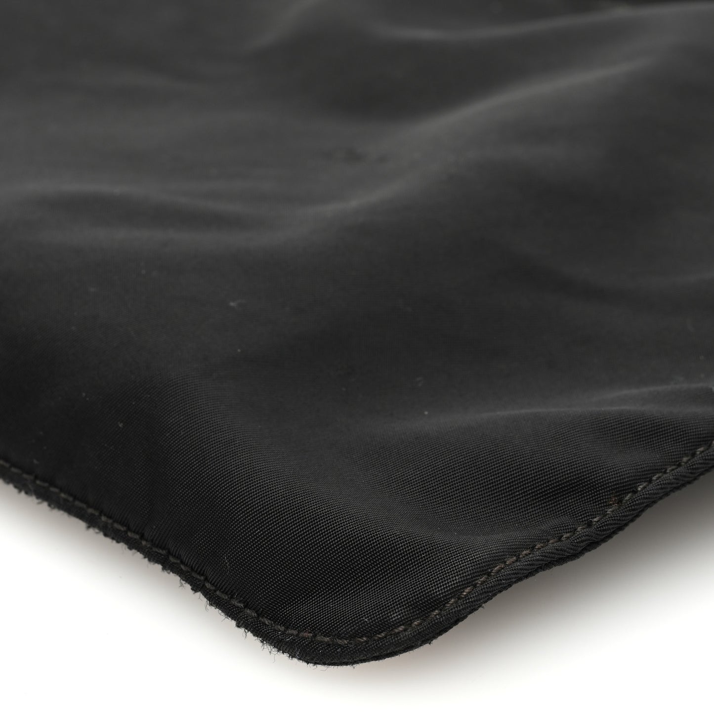 Tessuto Nylon Flat Messenger Bag Black