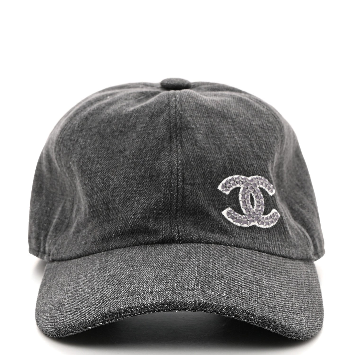 Chanel Cotton Sequin CC Cap Hat Black 3 of 9