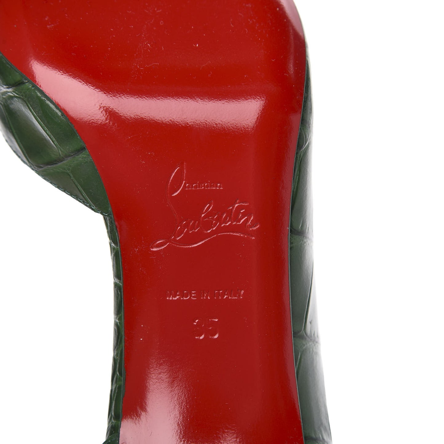 Calfskin Alligator Embossed Iriza 70 Pumps 35 Canopee