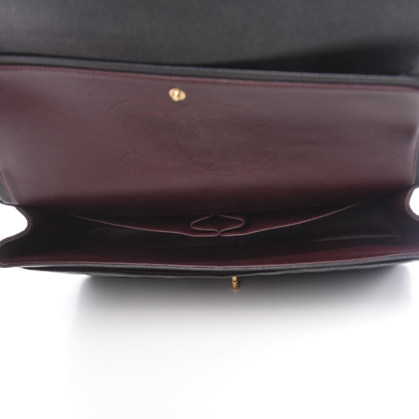 Caviar Quilted Maxi Double Flap Black