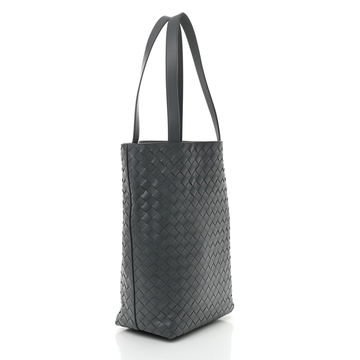 Calfskin Intrecciato Tote Bag Grey