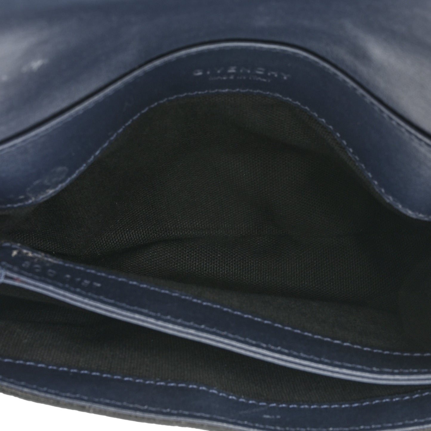 Calfskin Duetto Crossbody Bag Blue Burgundy