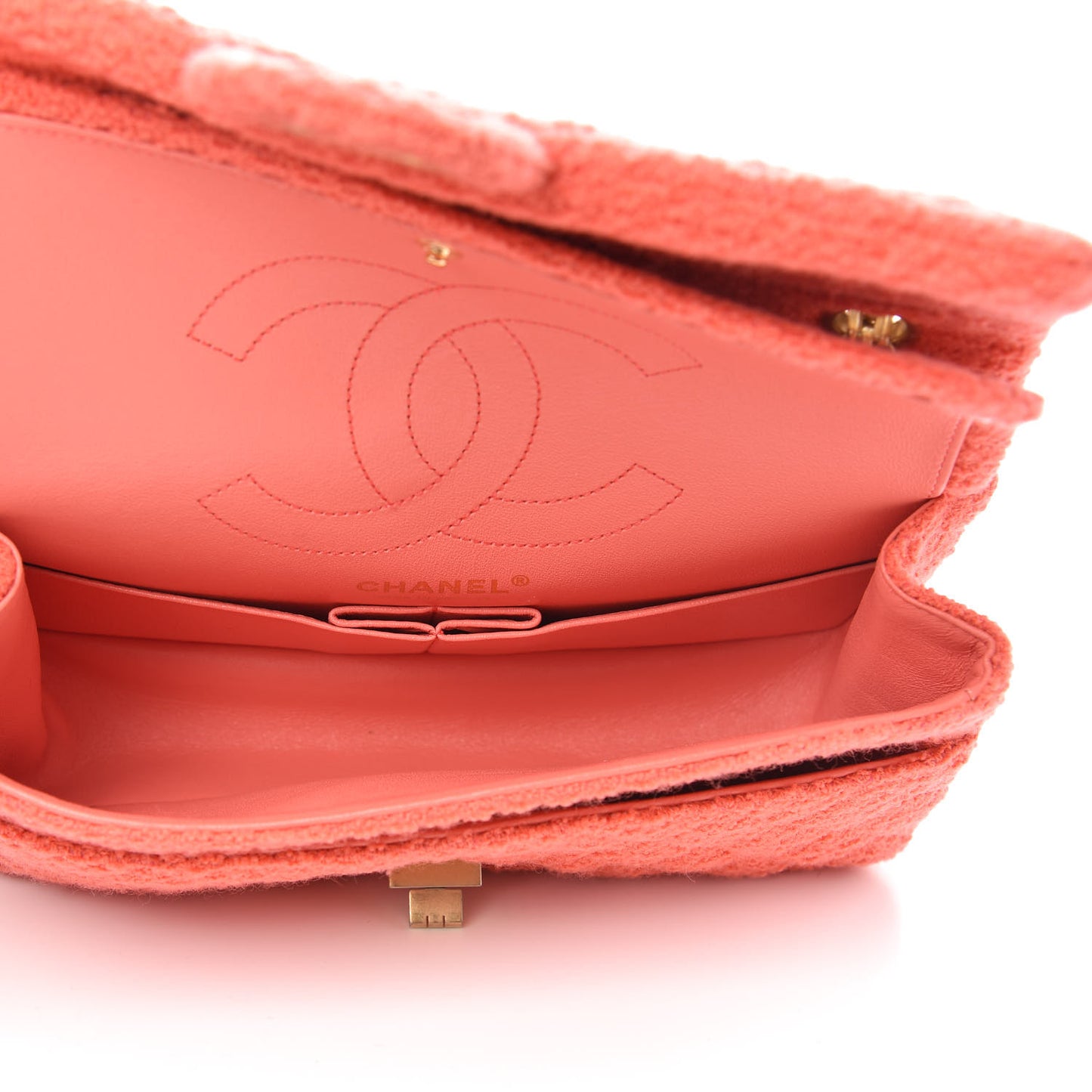 Wool Tweed Quilted 2.55 Reissue 225 Flap Coral