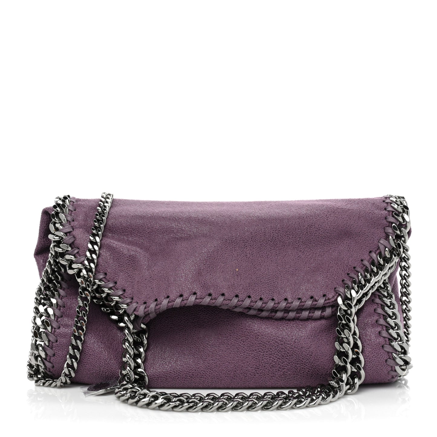 Shaggy Deer Small Falabella Fold Over Tote Purple