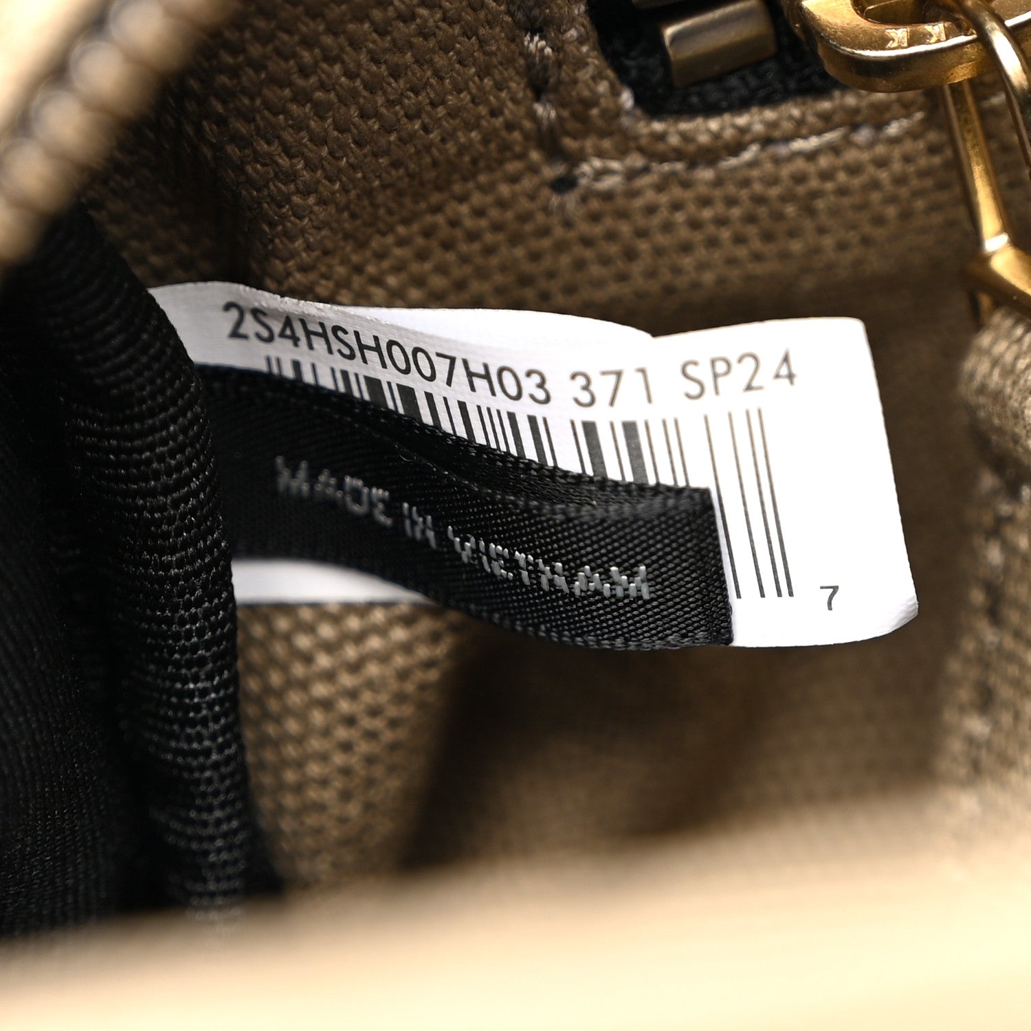 Marc Jacobs Cotton Canvas Crystal Embellished The Cargo Bag Slate Green 7 of 10