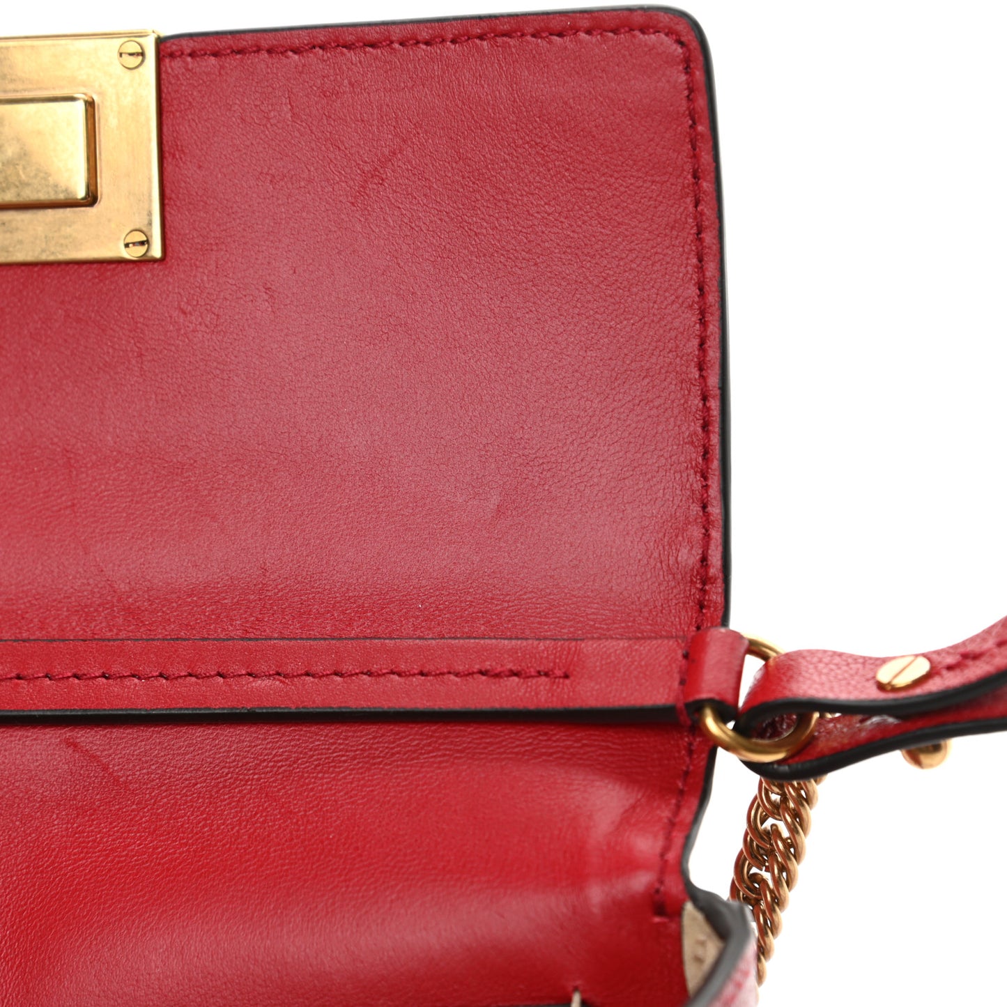 Goatskin Quilted GV3 Mini Pocket Convertible Bag Vermillon