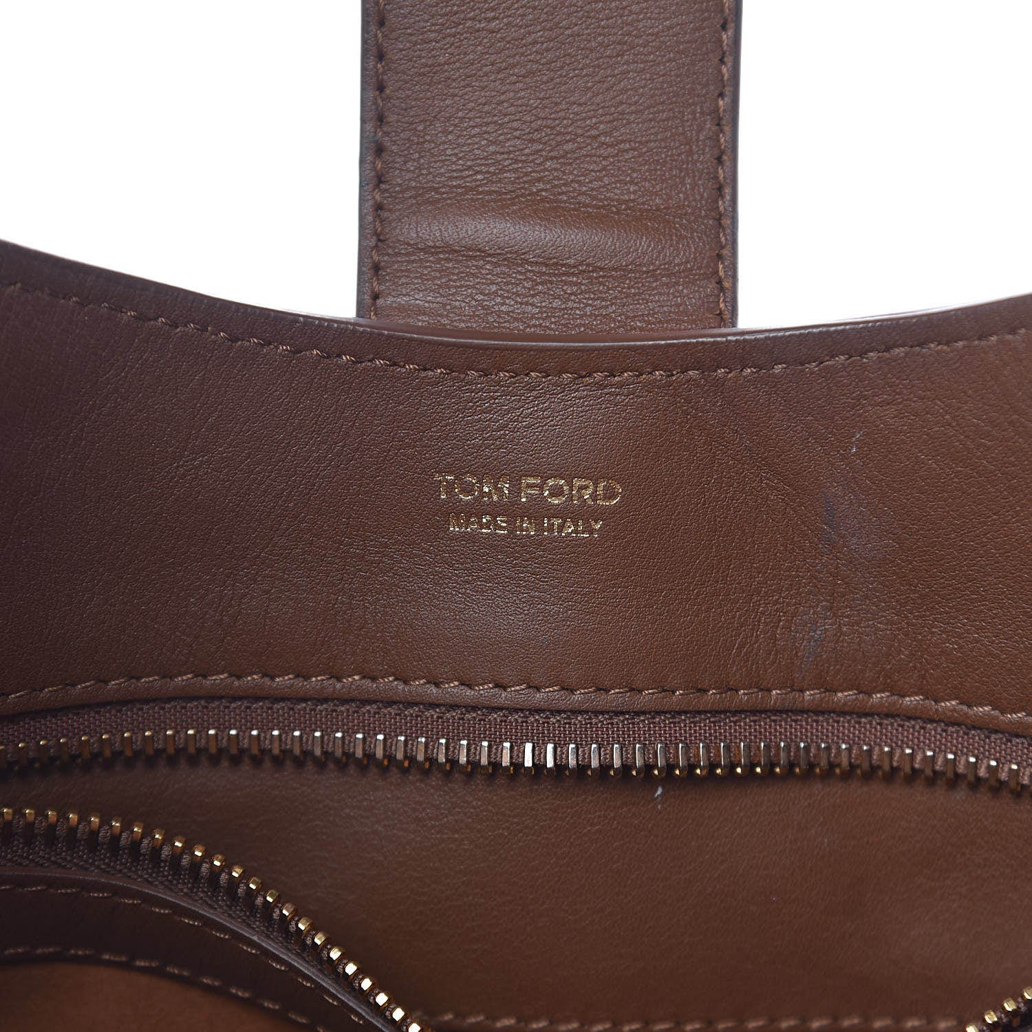 Tom Ford Suede Calfskin Tara Hobo Wood 6 of 11