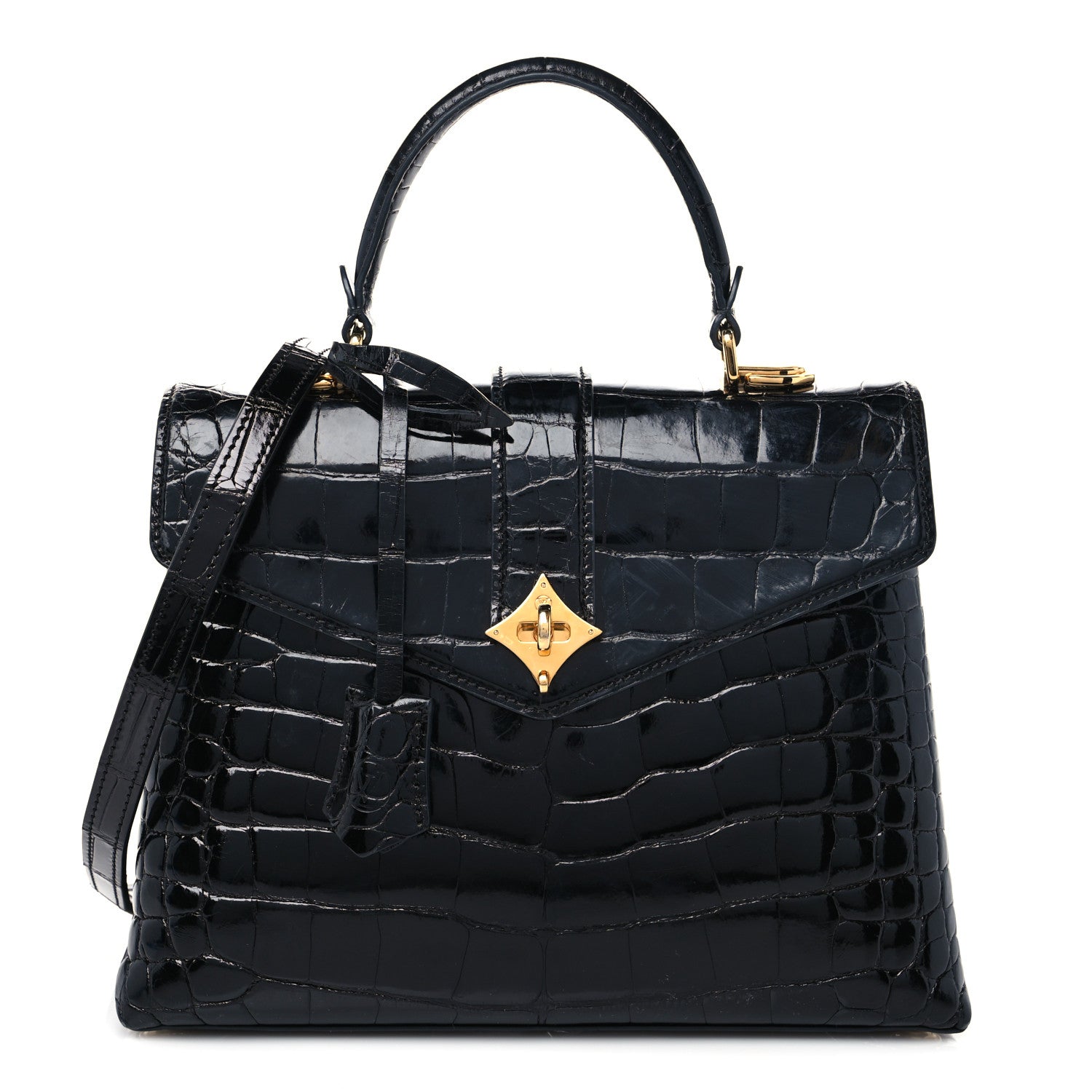 Louis Vuitton Alligator Rose Des Vents PM Black 1160805