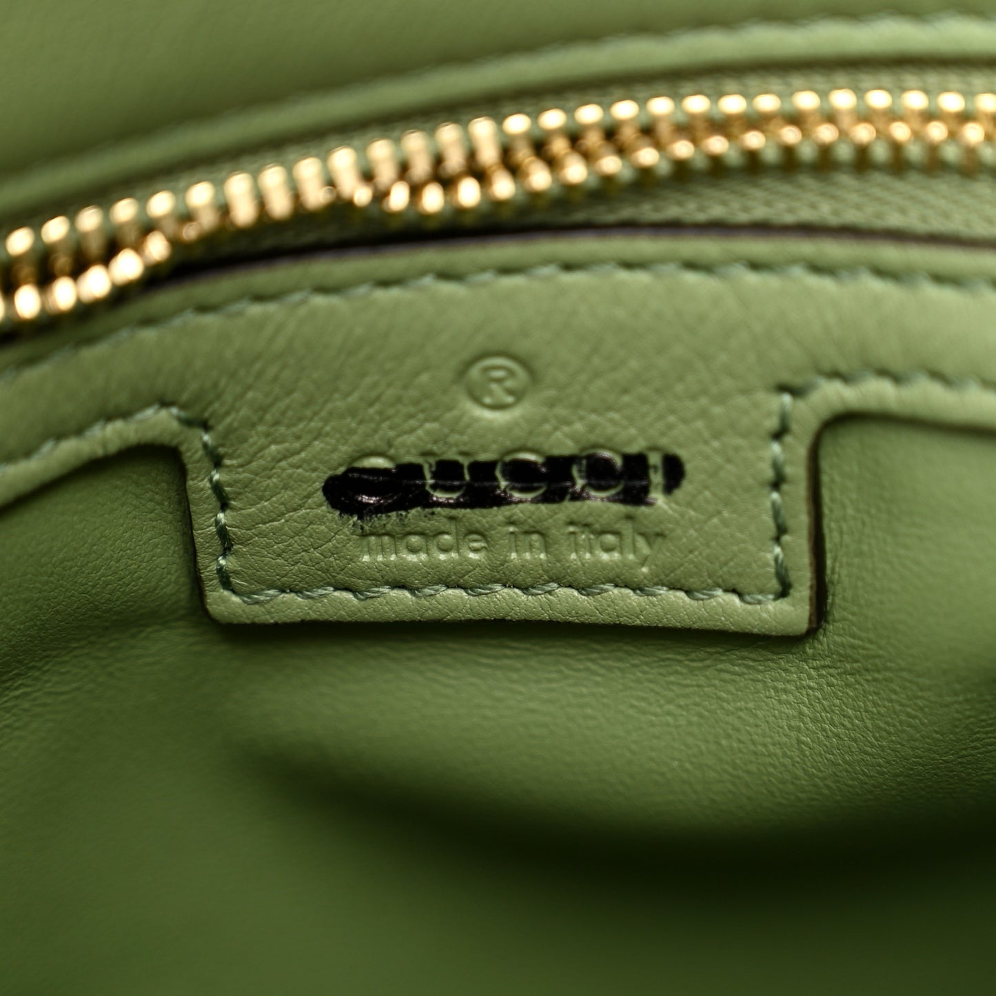 Roxy Calfskin Web Medium Blondie Top Handle Shoulder Flap Bag Salamander Green
