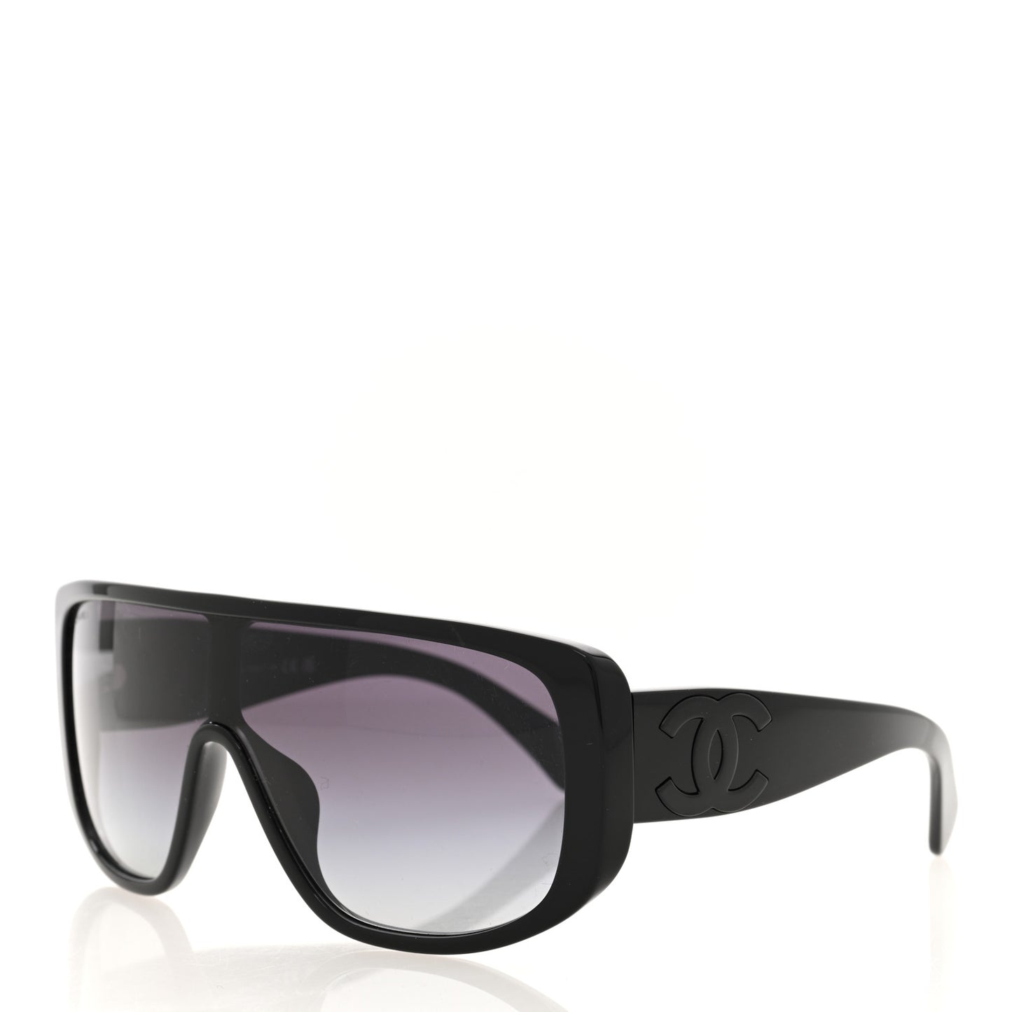Acetate Shield Sunglasses 5495A Black