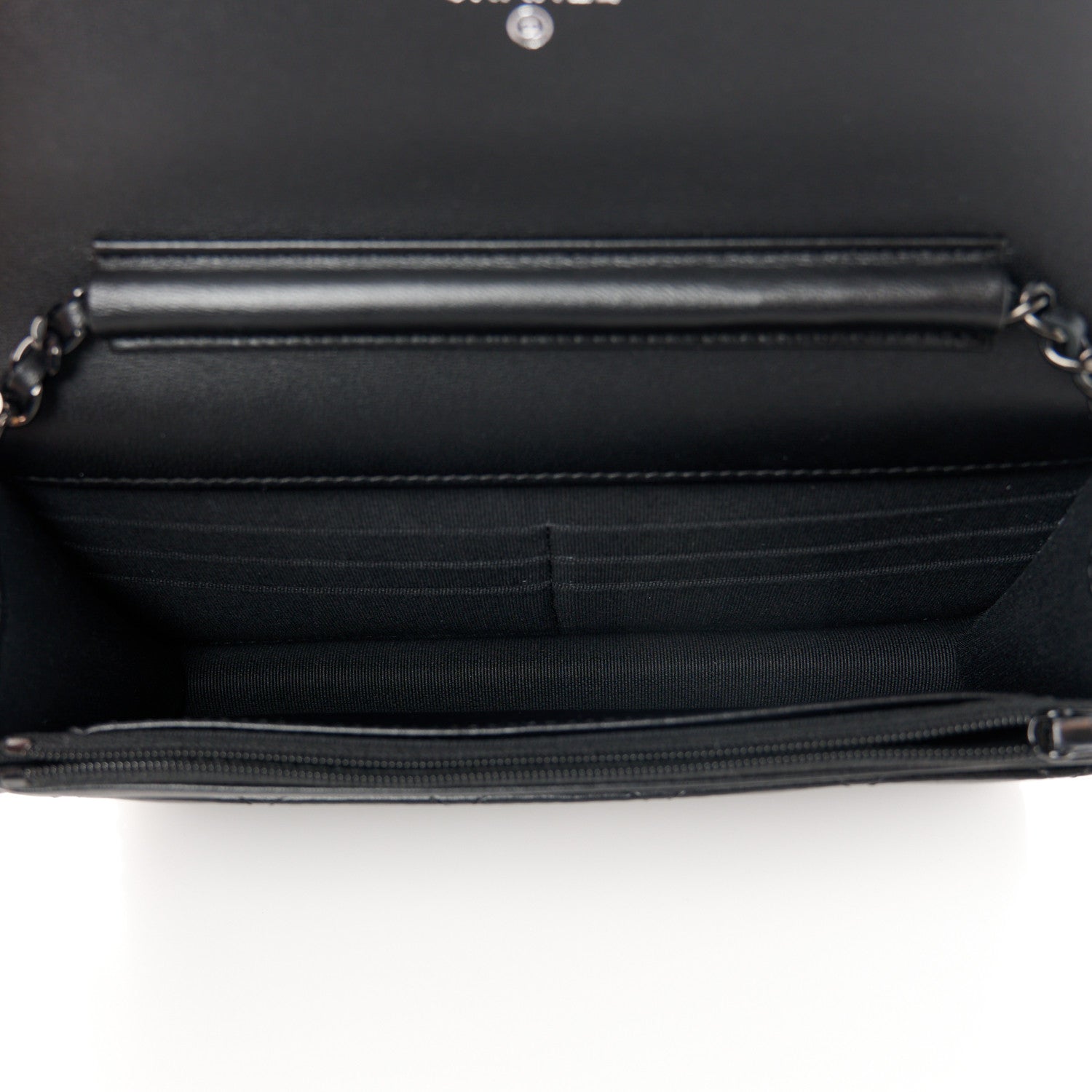 Chanel Lambskin Quilted Wallet On Chain WOC So Black 5 of 11