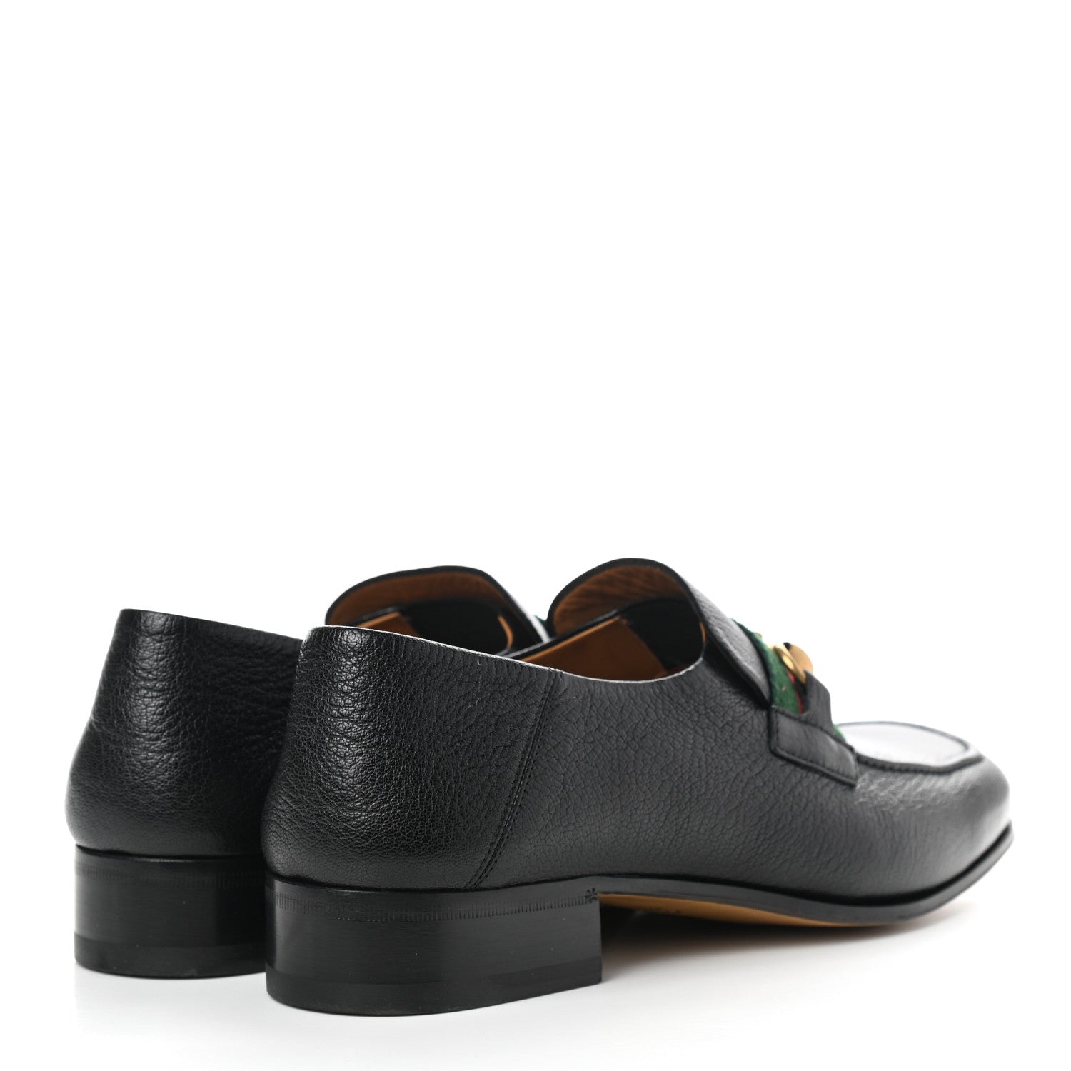 Gucci Havely Kid Web Mens Horsebit Loafers 8 Black 4 of 12
