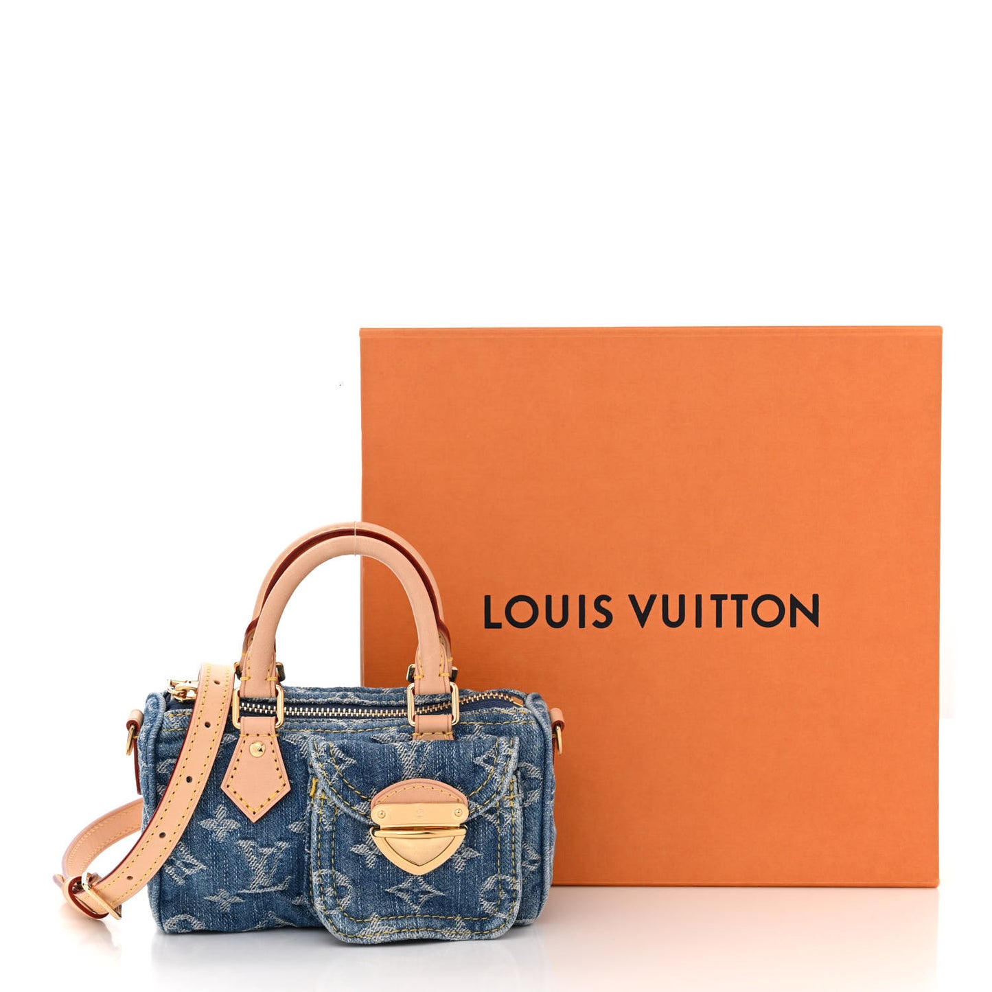 Monogram Denim Nano Speedy Blue