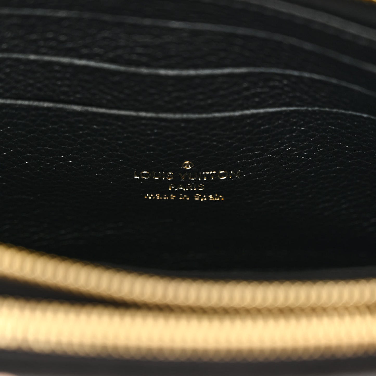 Empreinte Monogram Giant Double Zip Pochette Black Cream