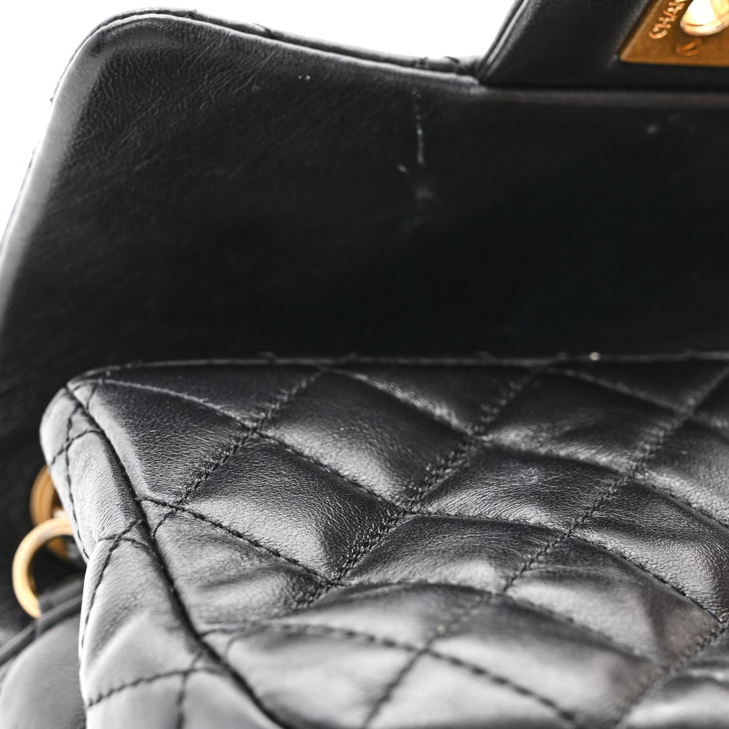 Lambskin Quilted Mini Romance Square Flap Black