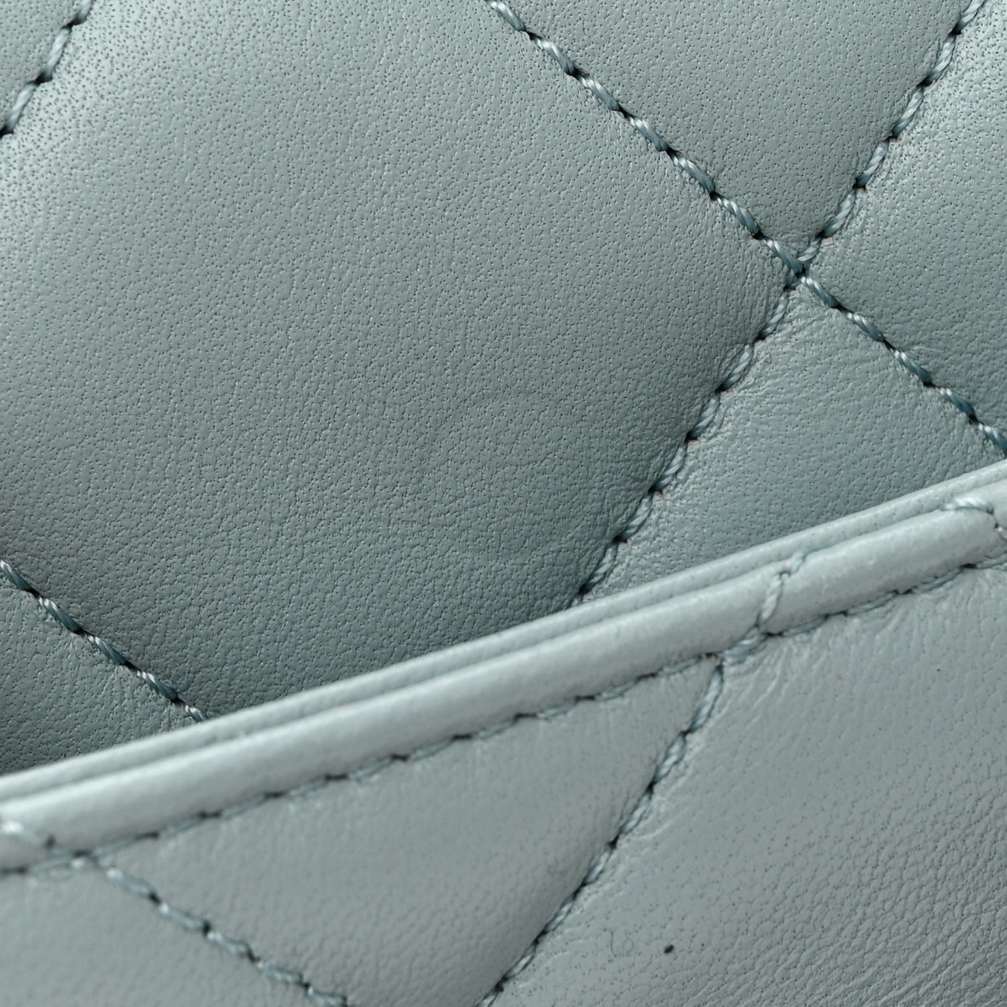 Lambskin Quilted Small Trendy CC Flap Dual Handle Bag Light Blue