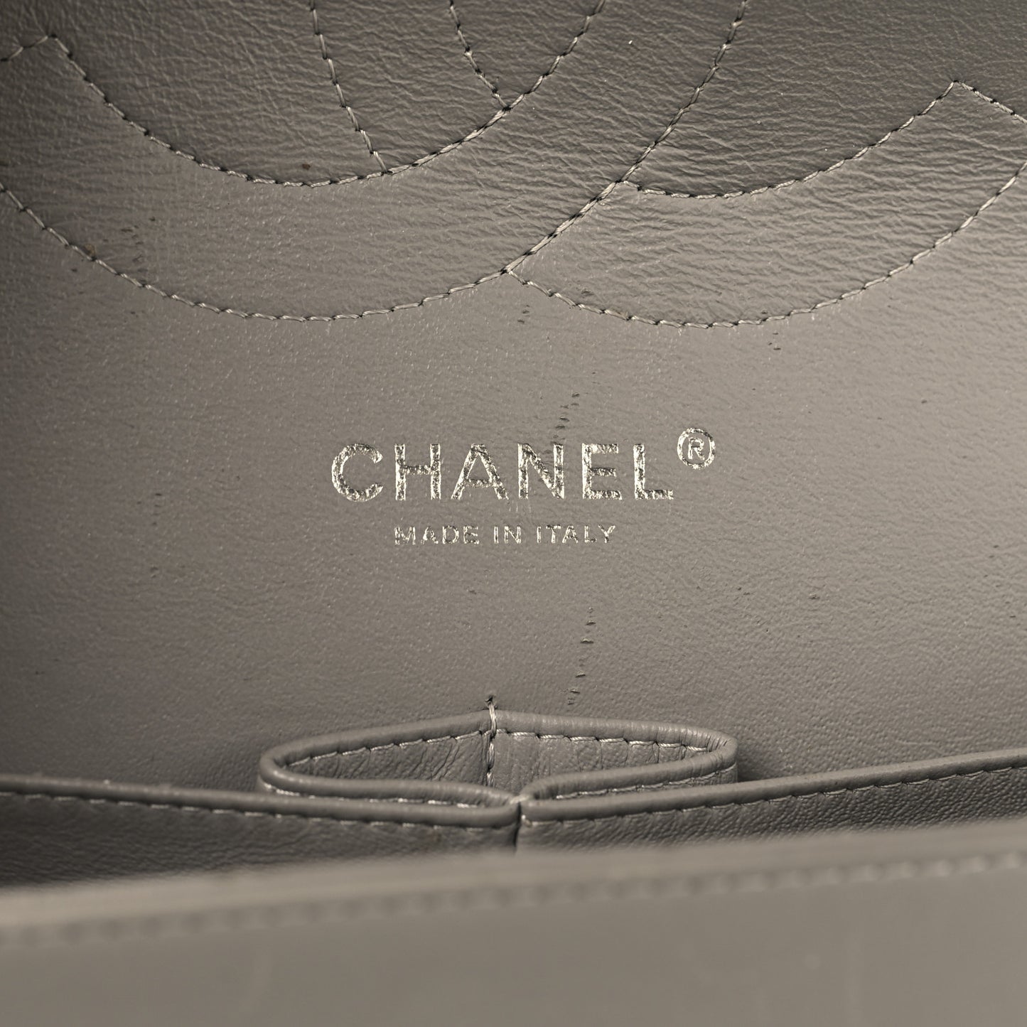 Striated Patent Quilted Jumbo Double Flap Gold