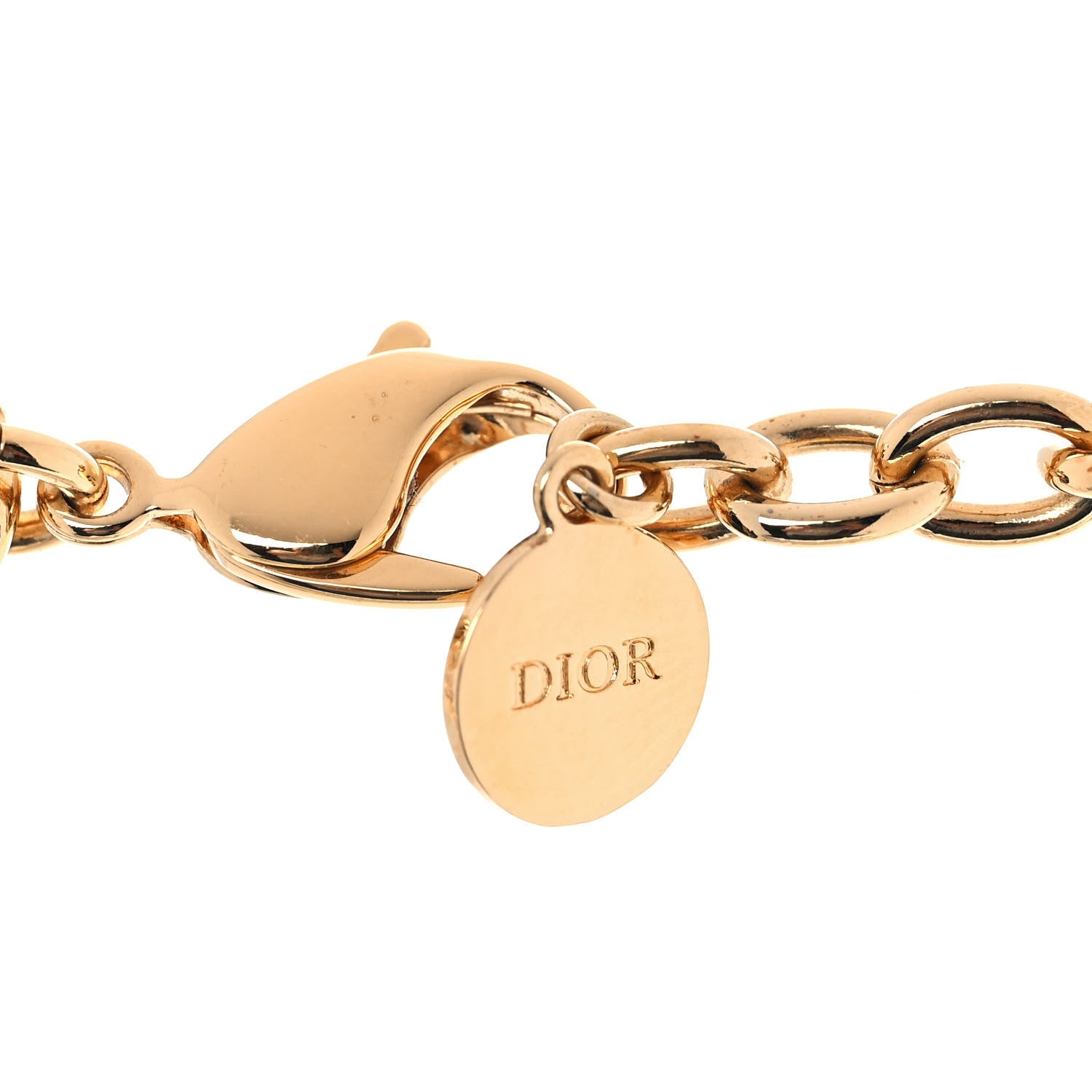 Christian Dior Metal Danseuse Etoile Chain Choker Necklace Gold 4 of 5