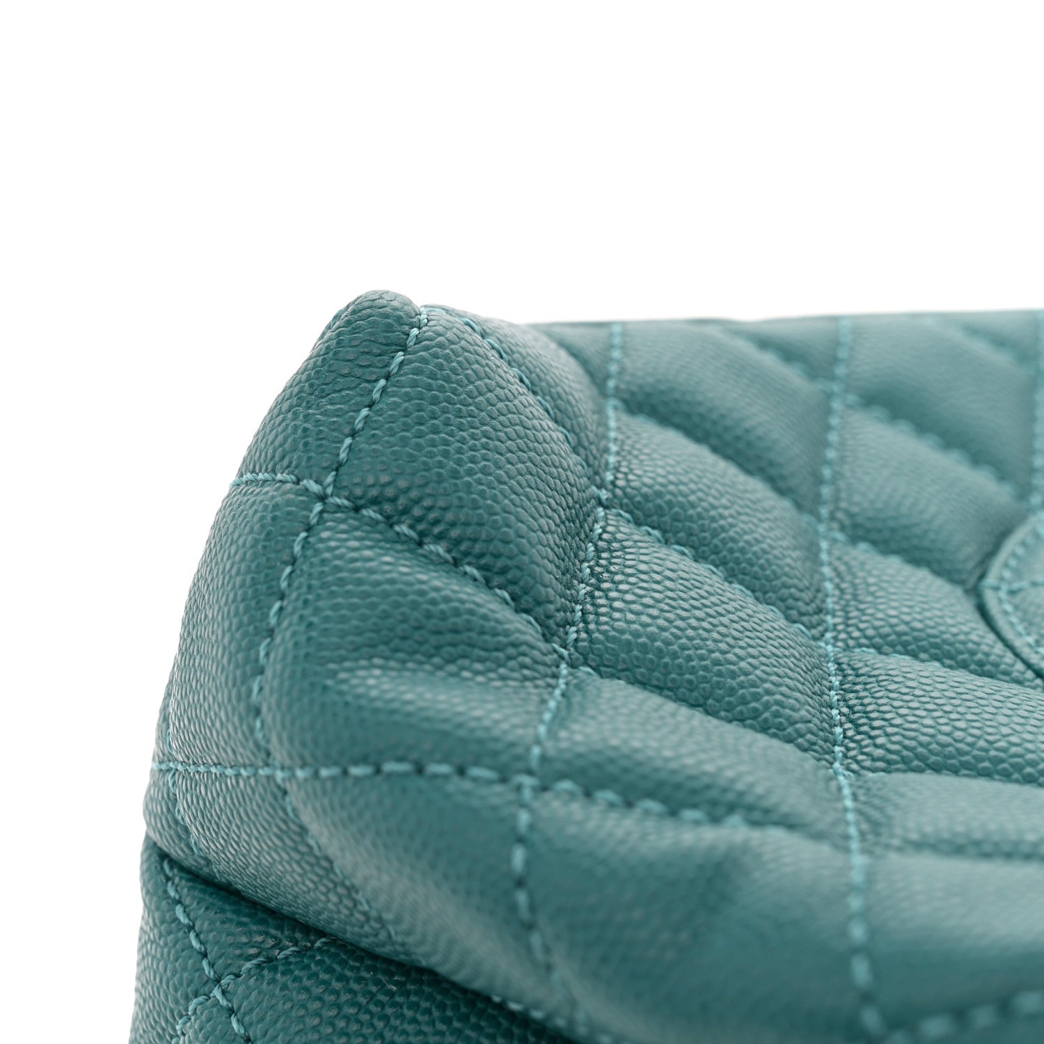 Chanel Caviar Quilted Small Coco Handle Flap Dark Turquoise 11 of 11
