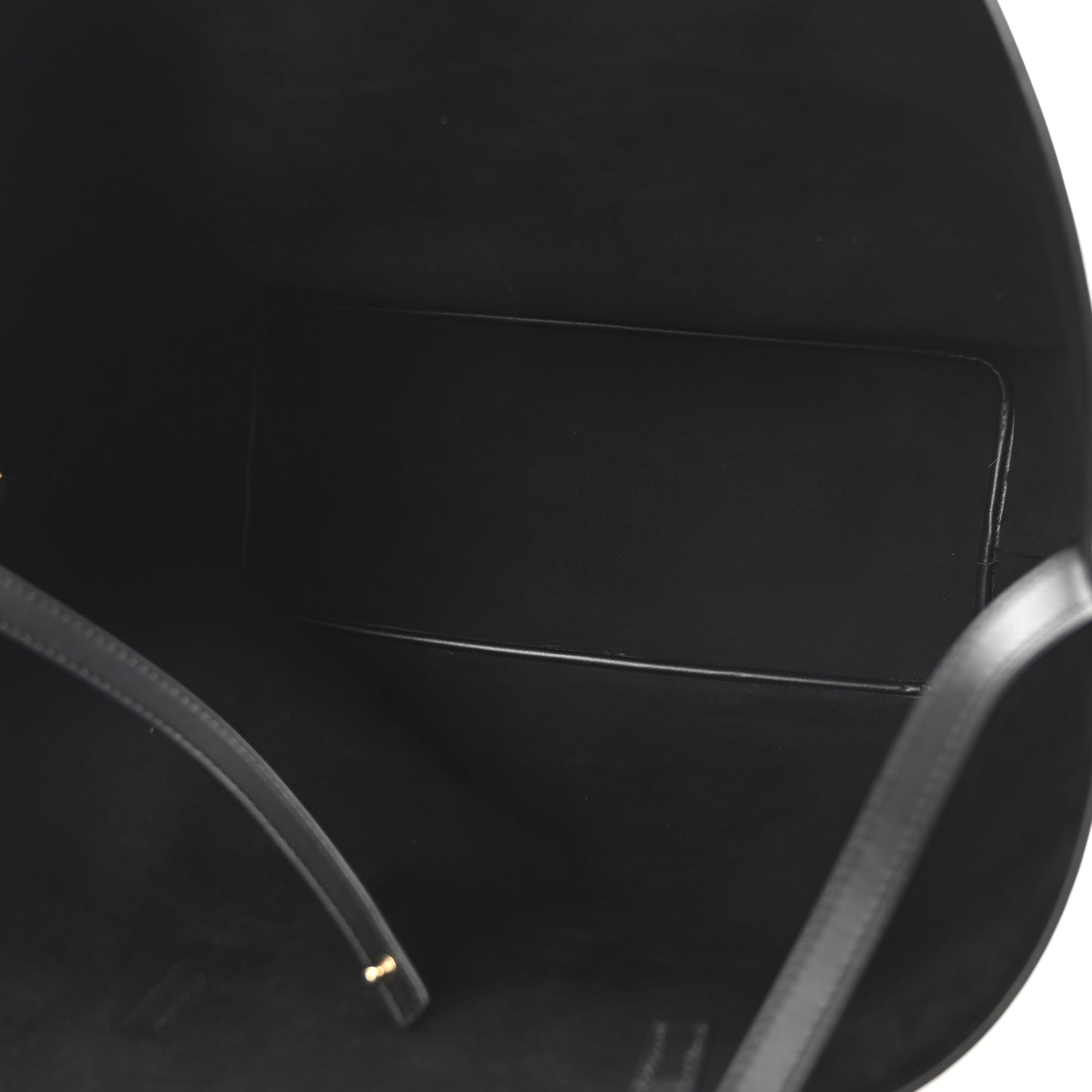 Canvas Calfskin Medium Charming Tote Natural Black