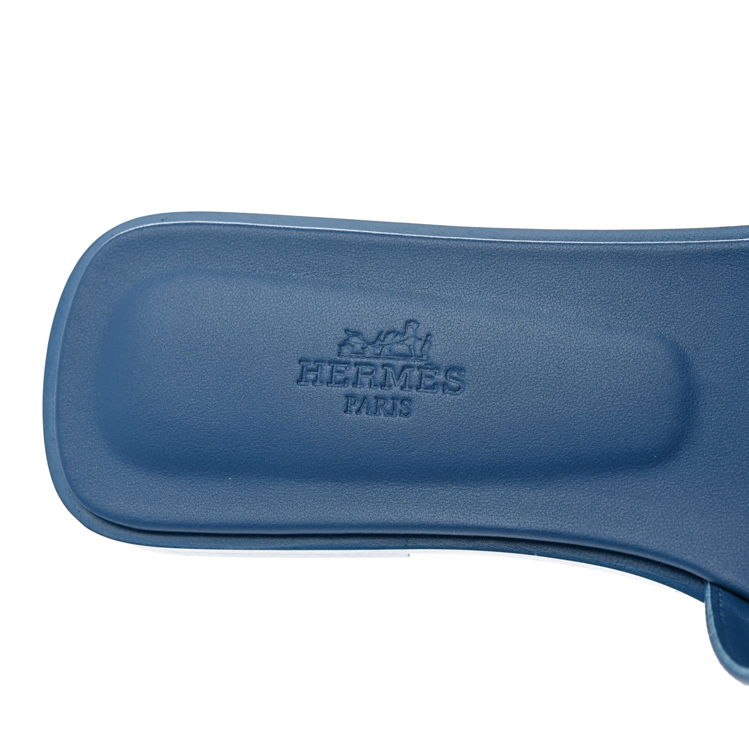 Hermes Epsom Oran Sandals 38.5 Bleu Bleuet 7 of 9