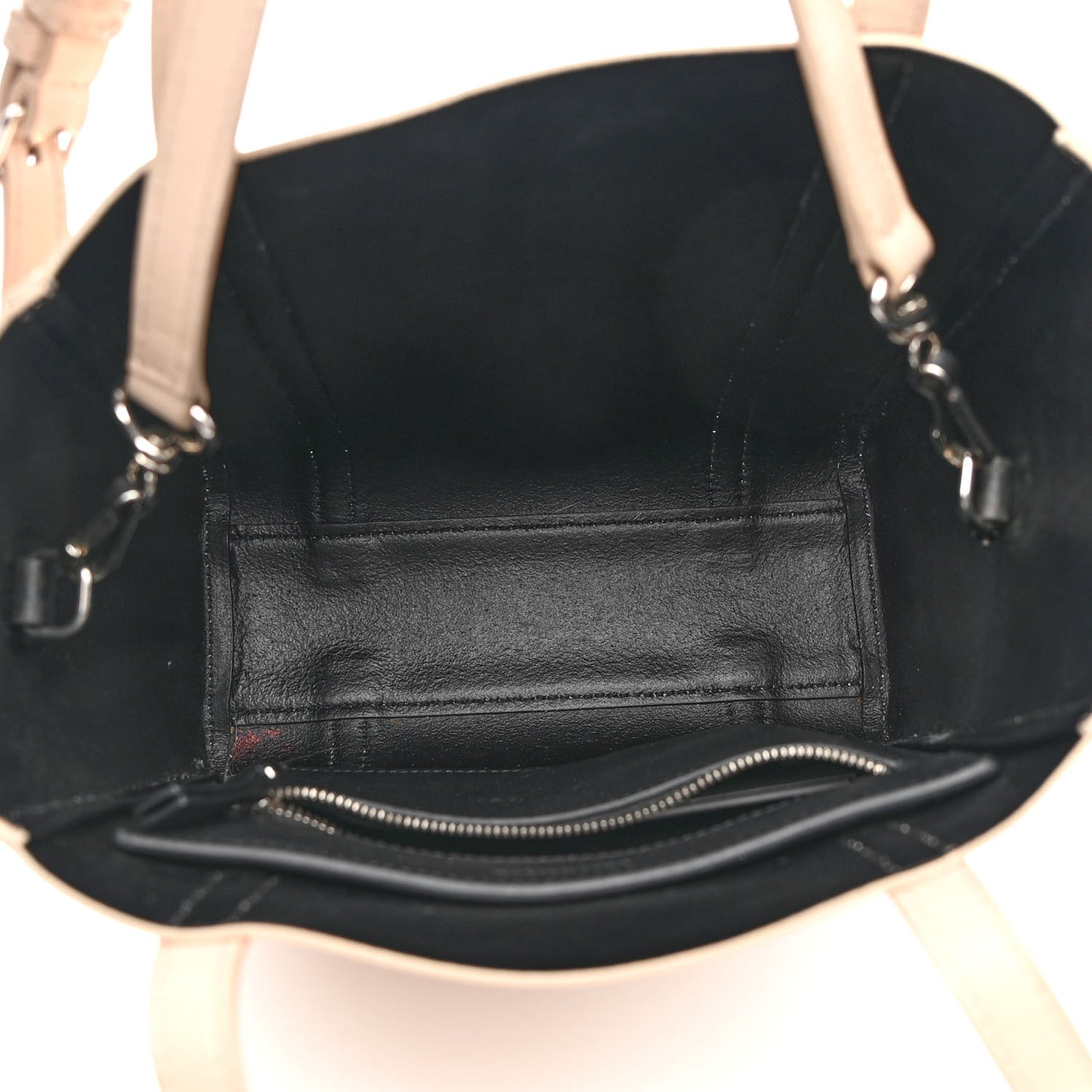 Smooth Calfskin Logo XXS Everyday Tote Light Beige Black