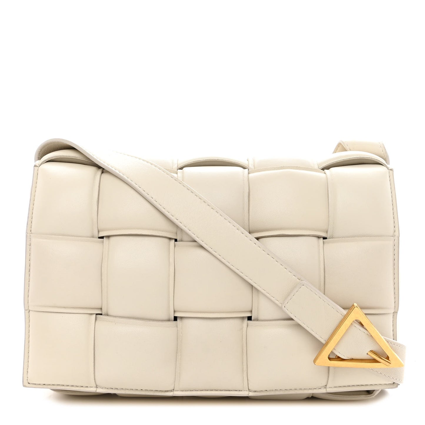 Nappa Maxi Intreccio Padded Cassette Crossbody Bag Plaster