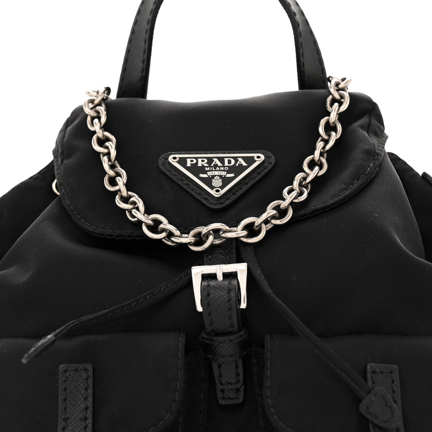 Nylon Vela Mini Crossbody Backpack Black